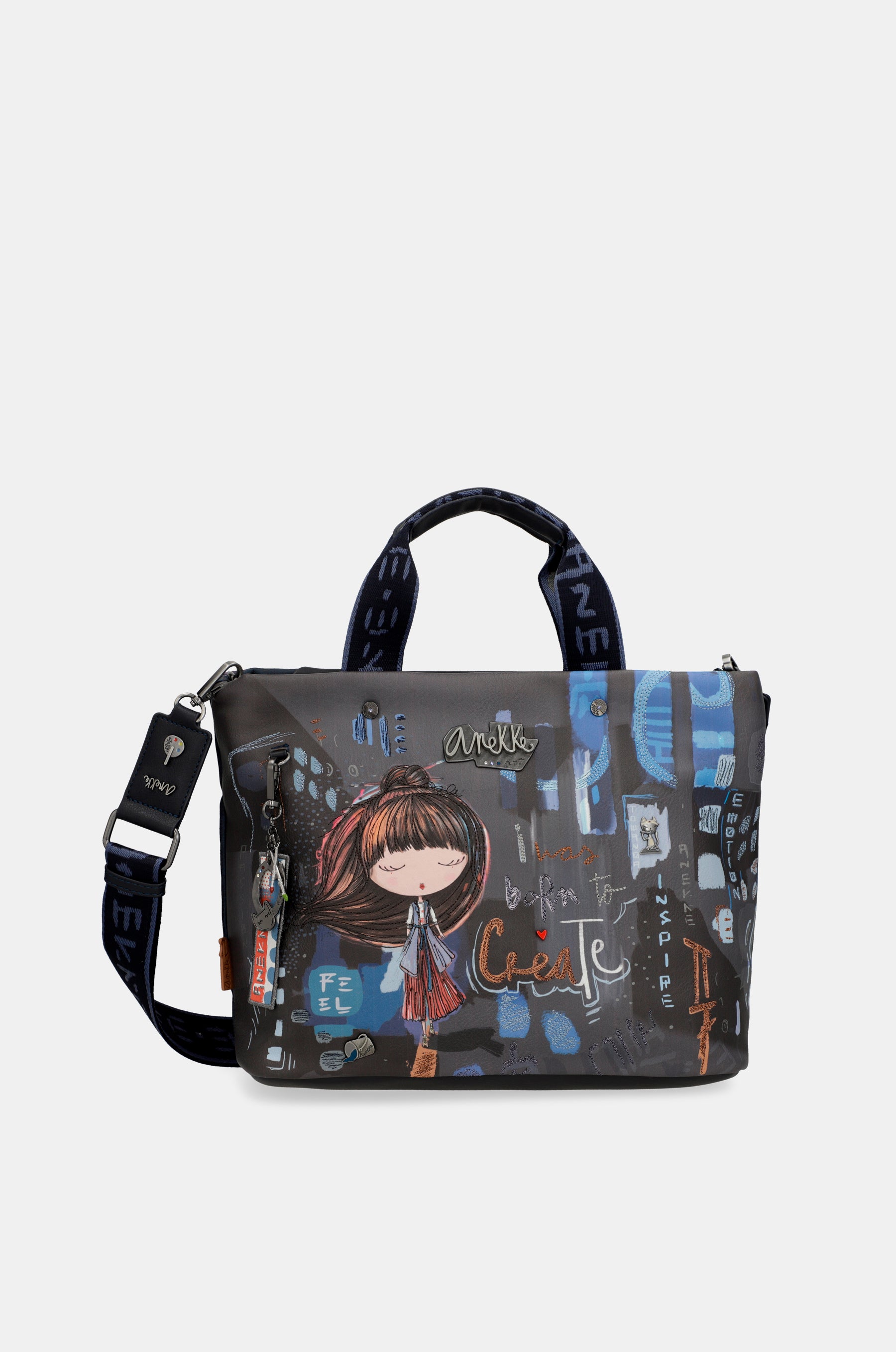Contemporary 2 handle shoulder bag