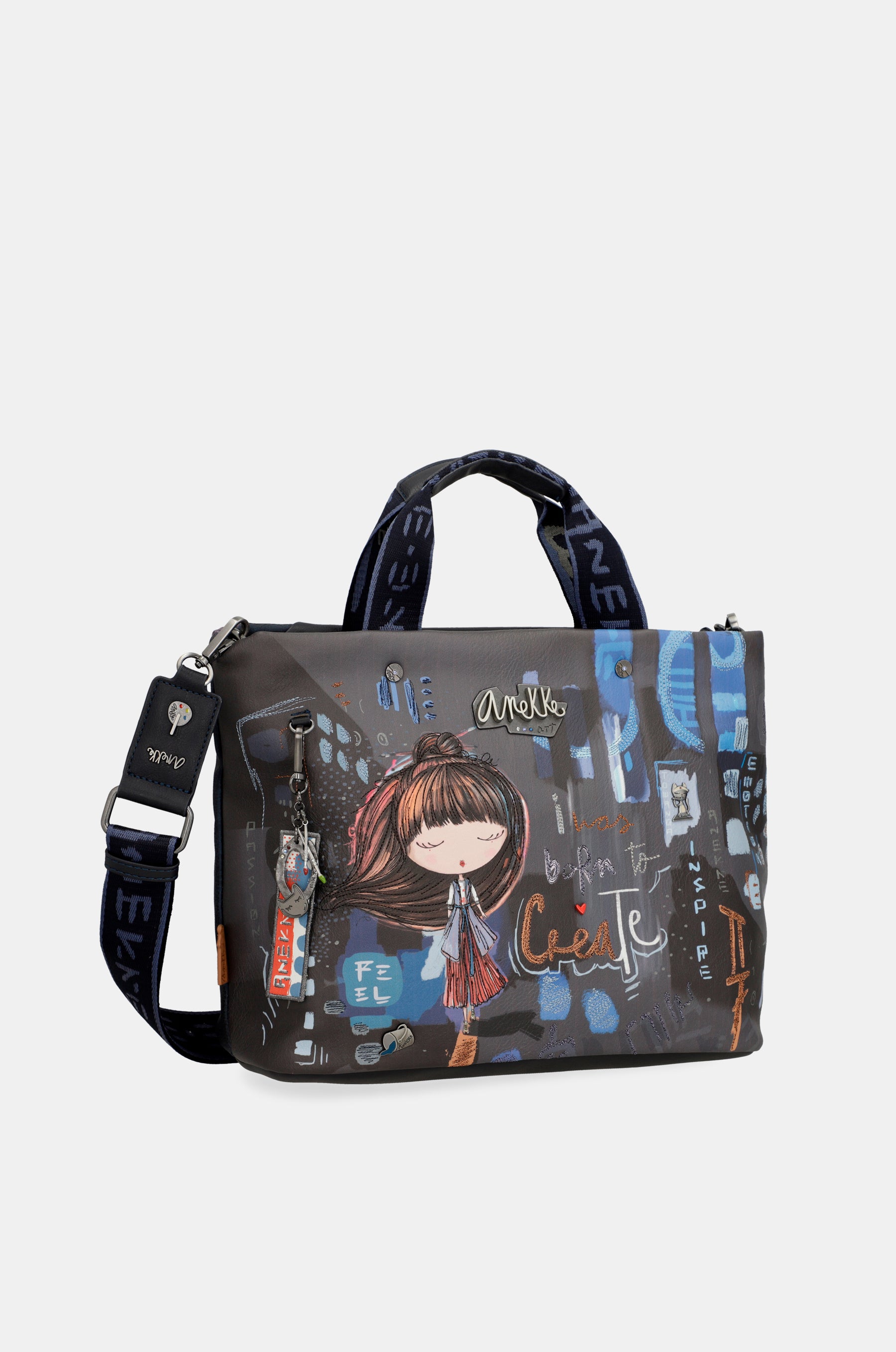 Contemporary 2 handle shoulder bag