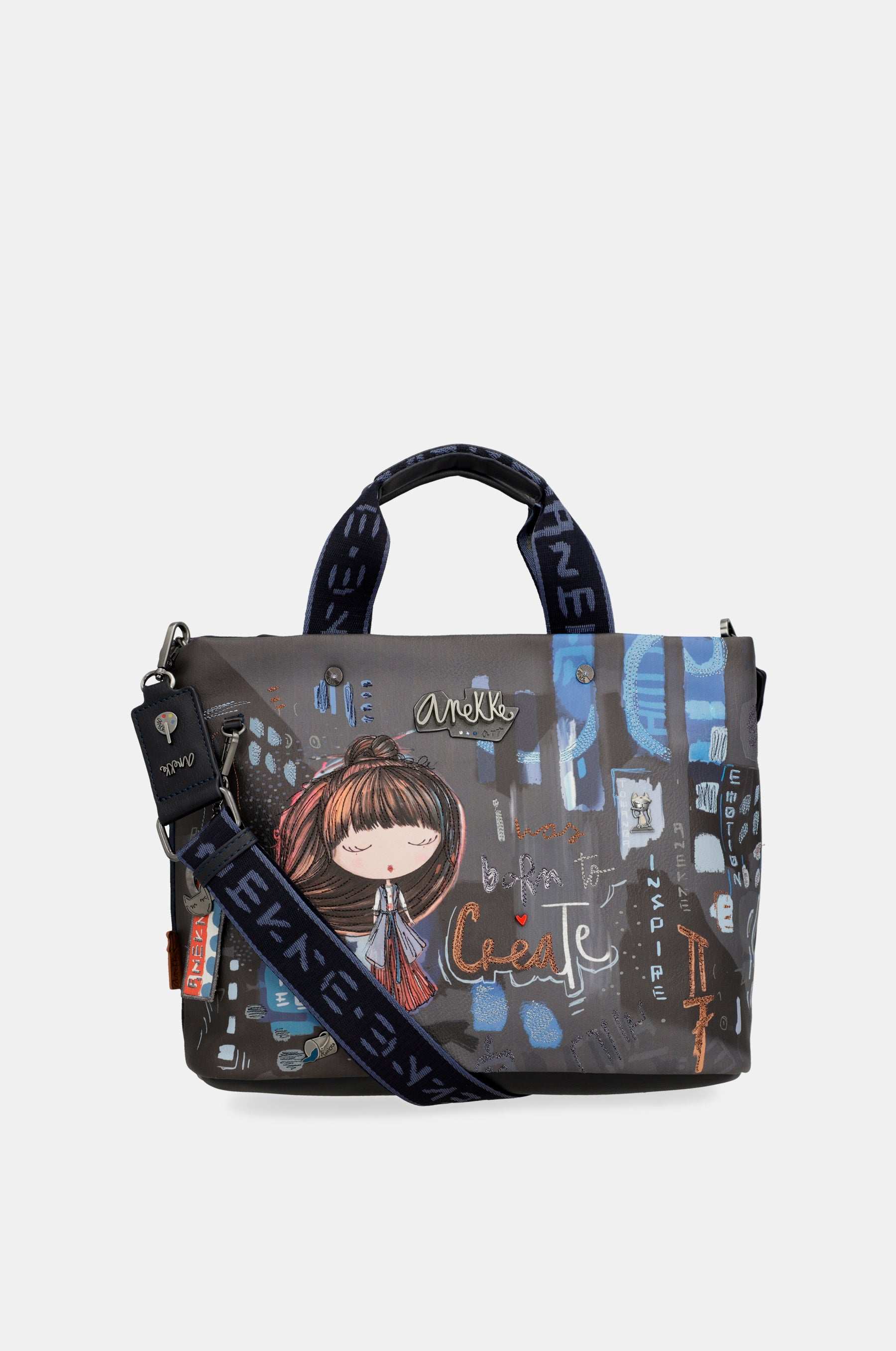 Contemporary 2 handle shoulder bag