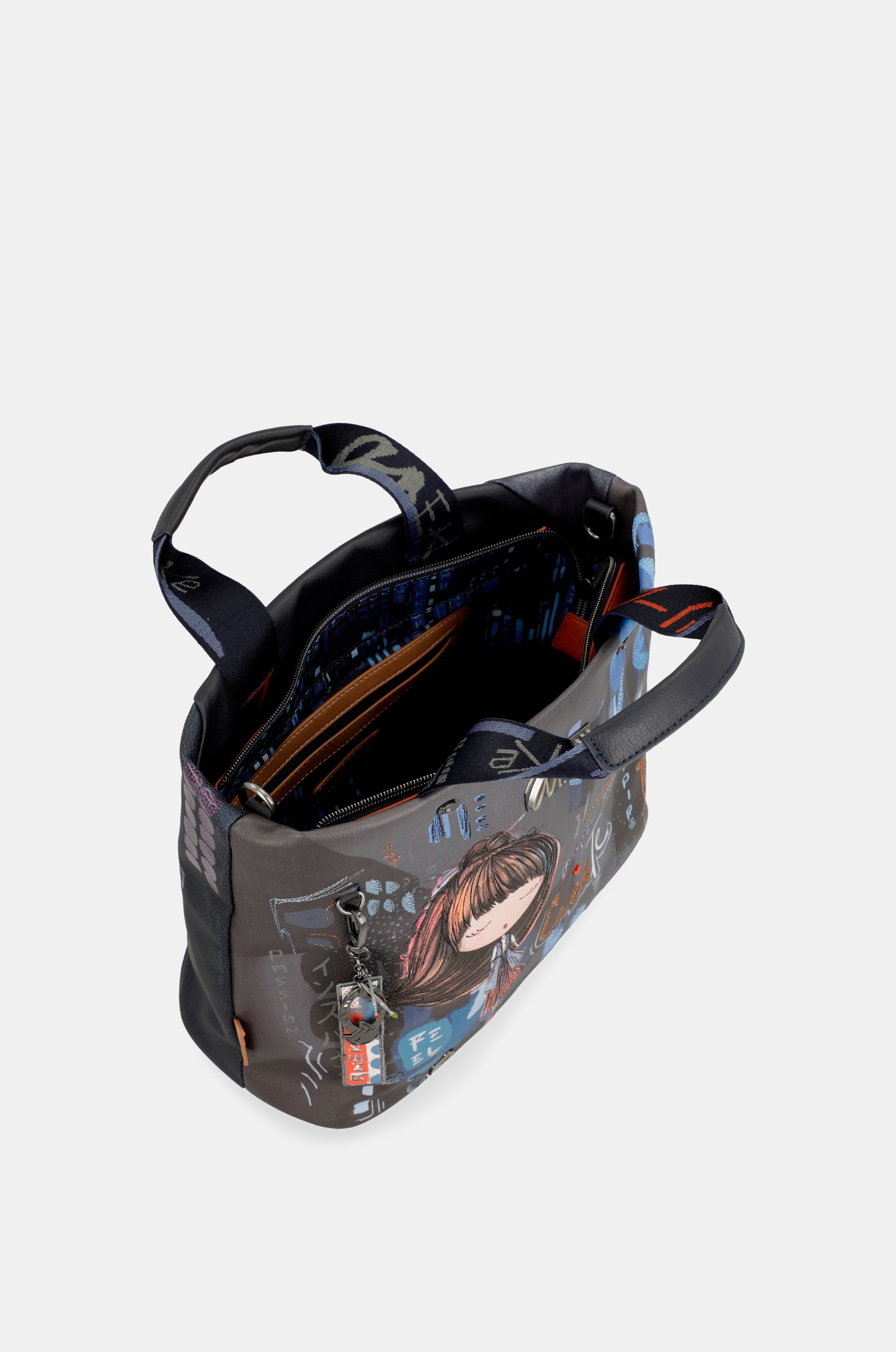Contemporary 2 handle shoulder bag