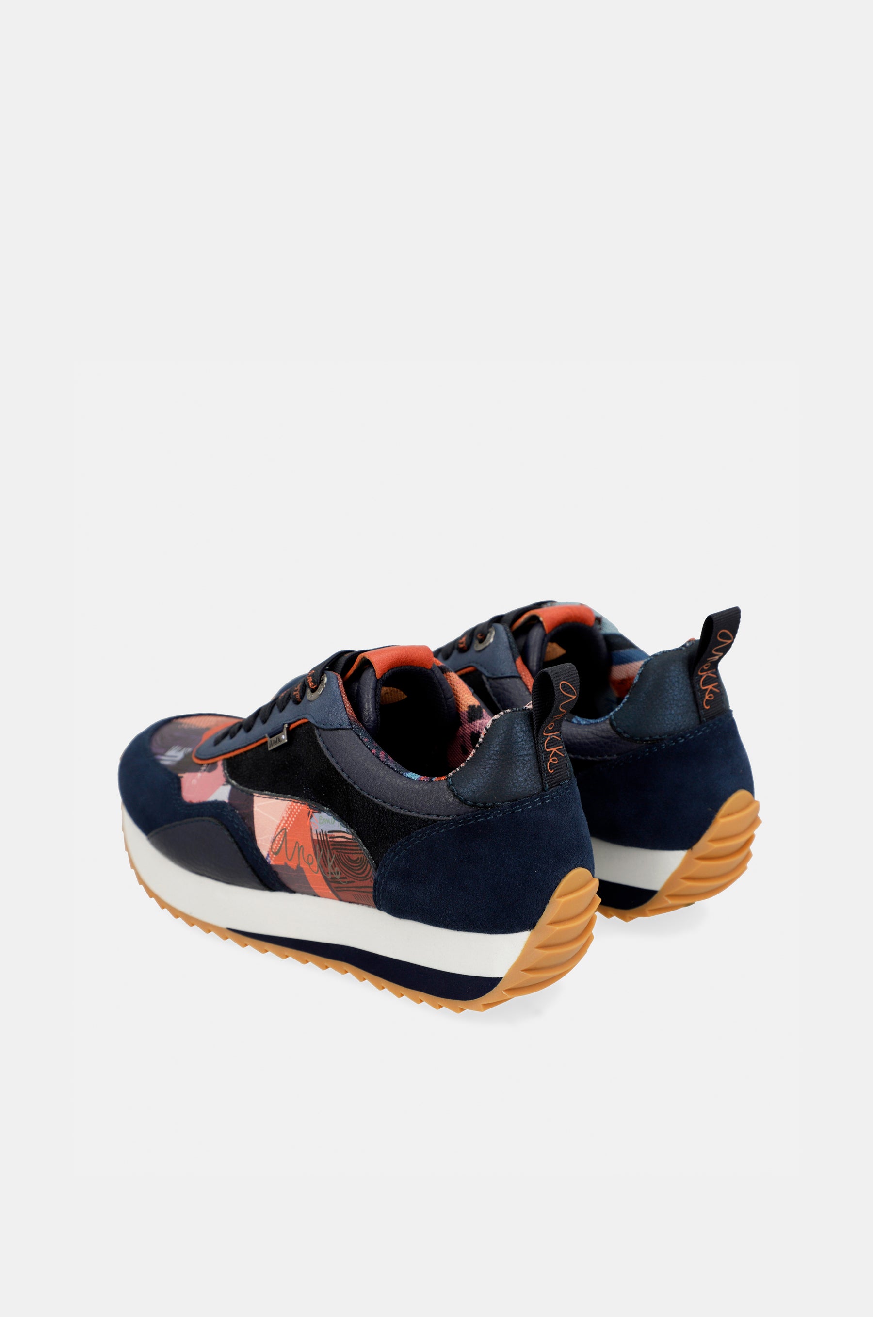 Navy Blue Palette Patterned Sports Sneakers