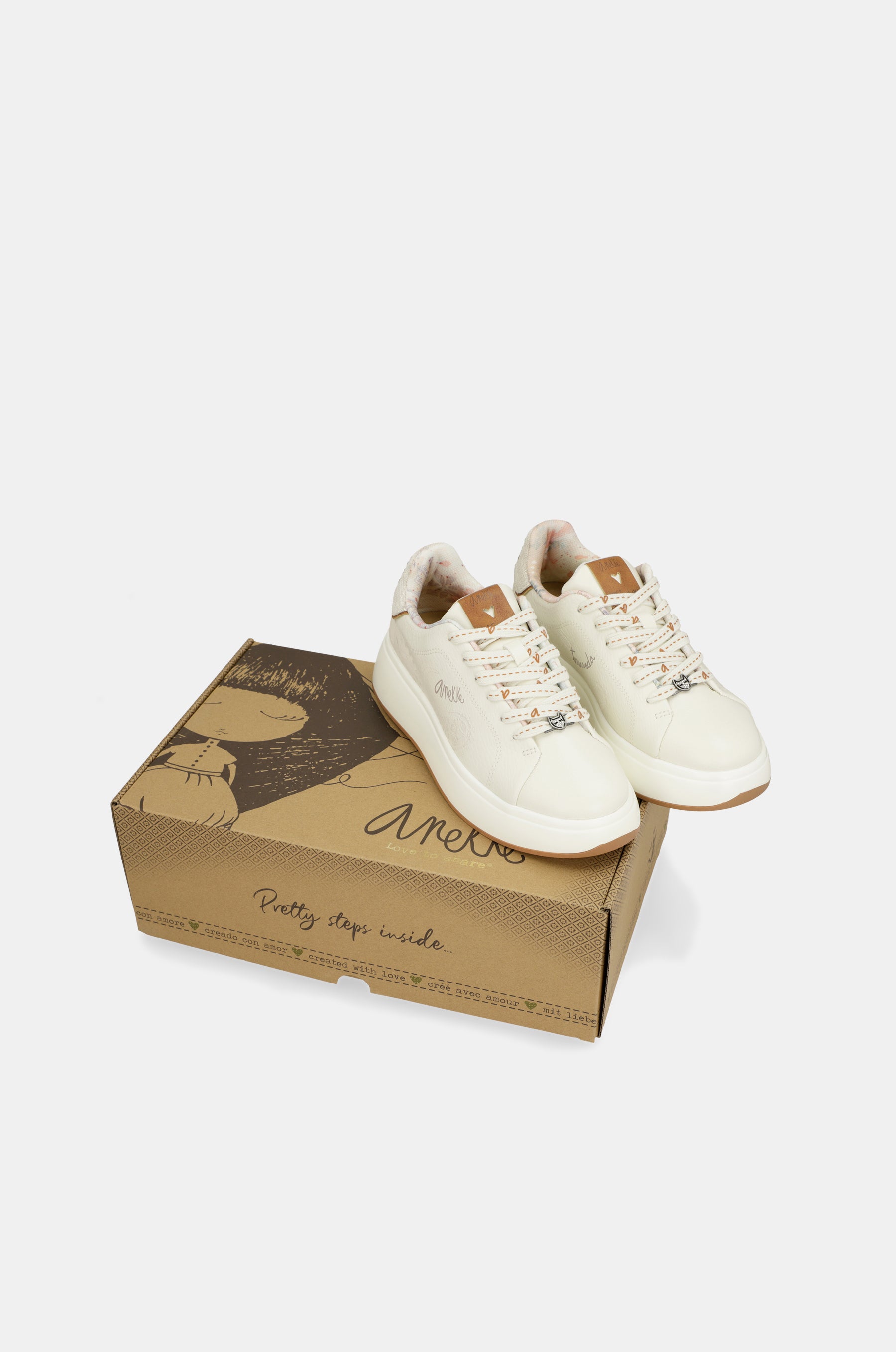 Peace & Love white sneakers