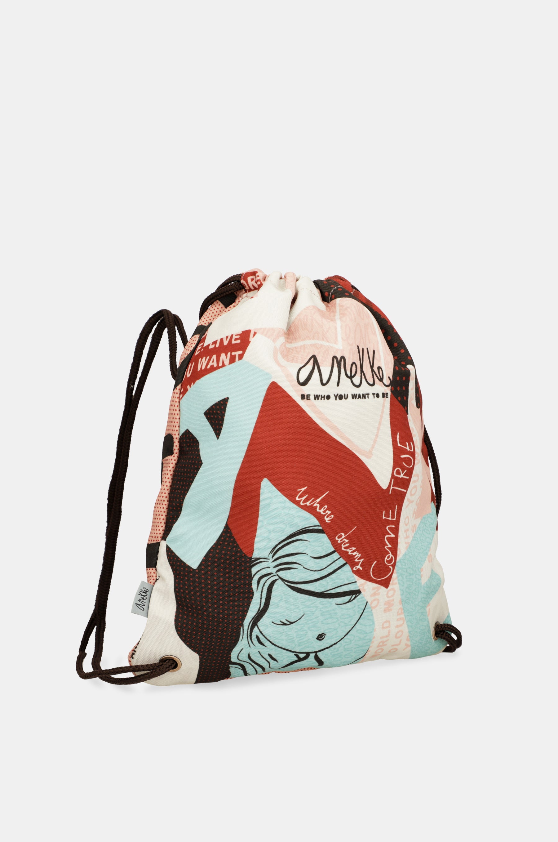 Fashion fabric drawstring backpack