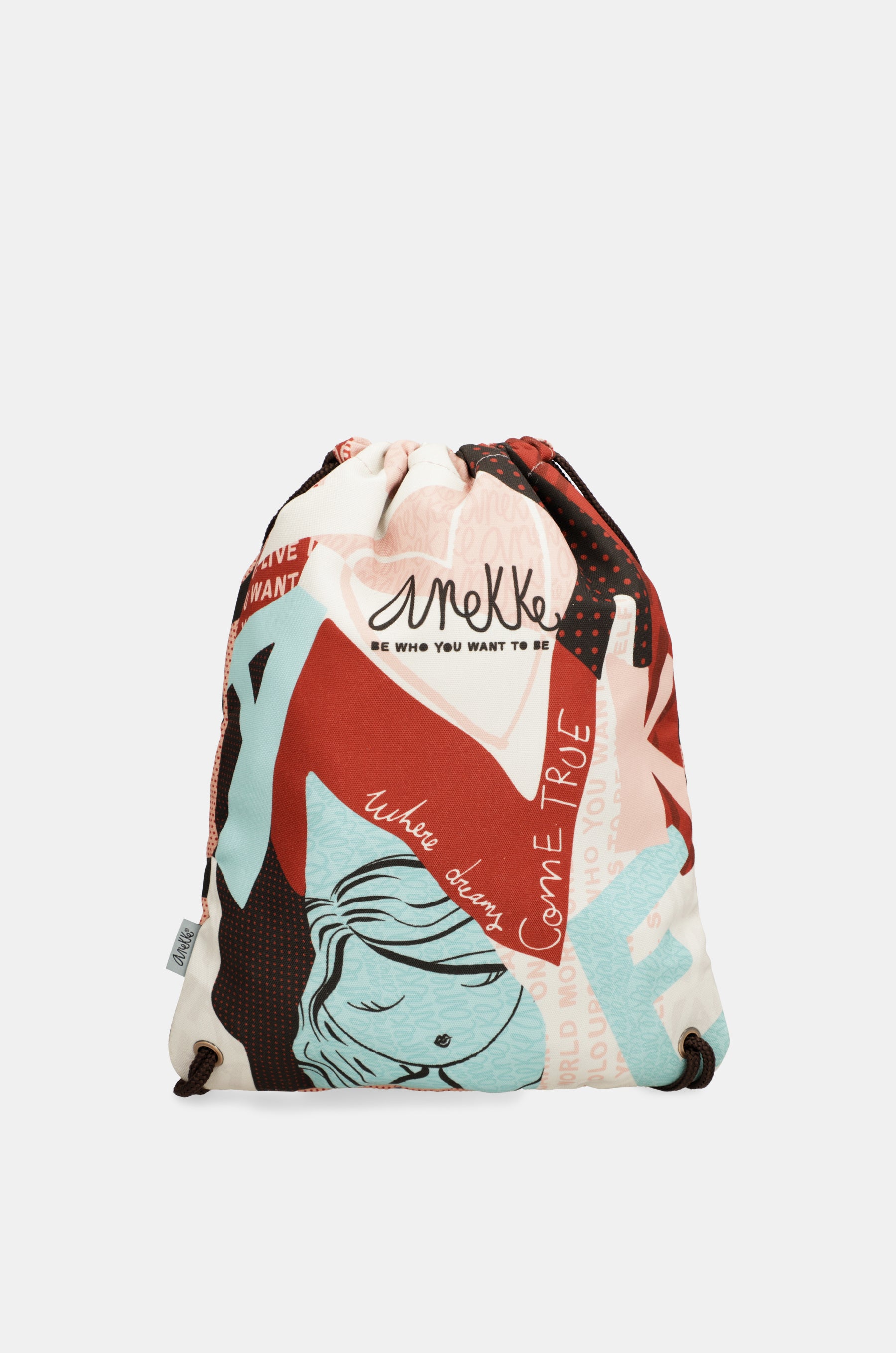 Fashion fabric drawstring backpack