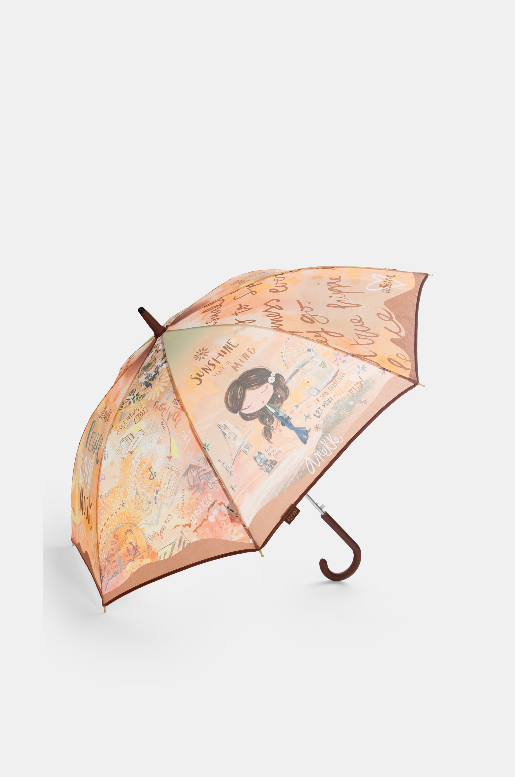 Peace & Love long umbrella