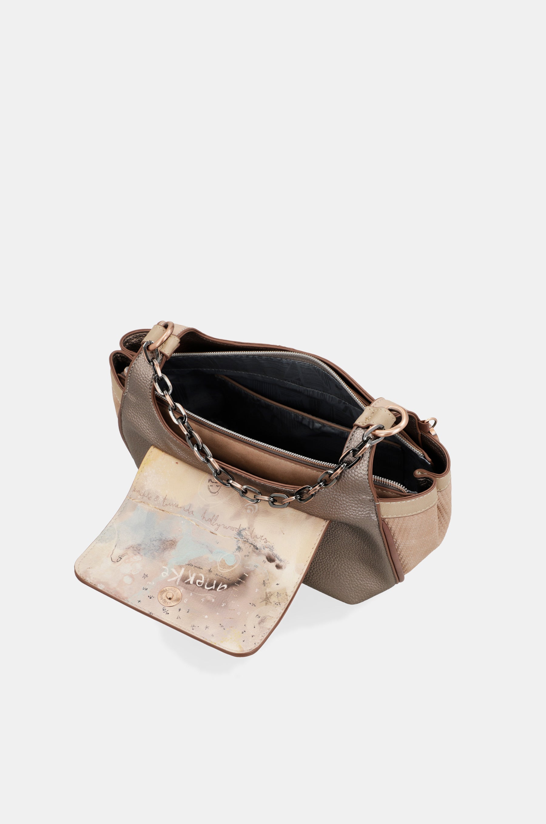 Hollywood crossbody bag with metal handle