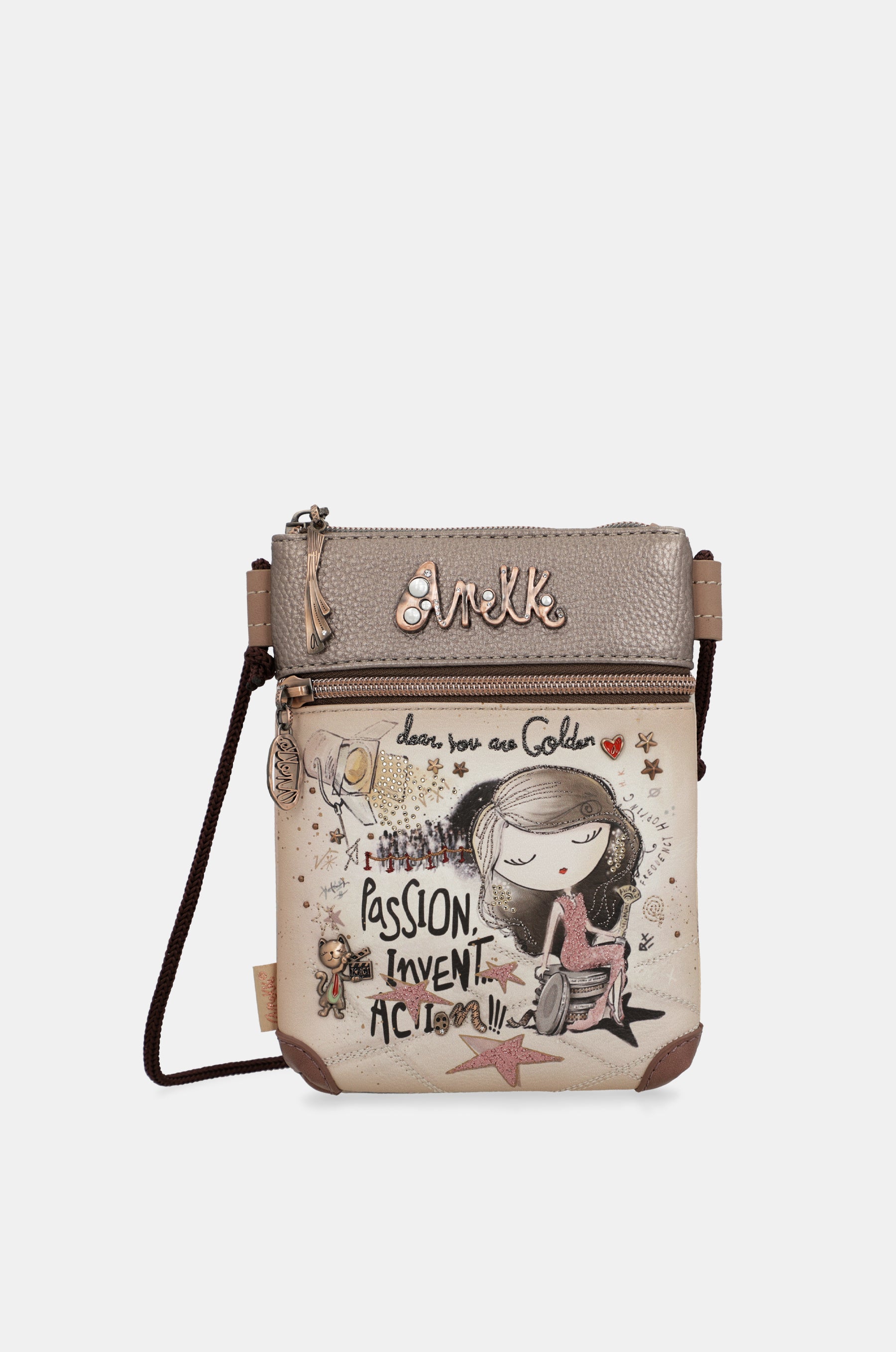 Hollywood Crossbody Bag With Metal Handle