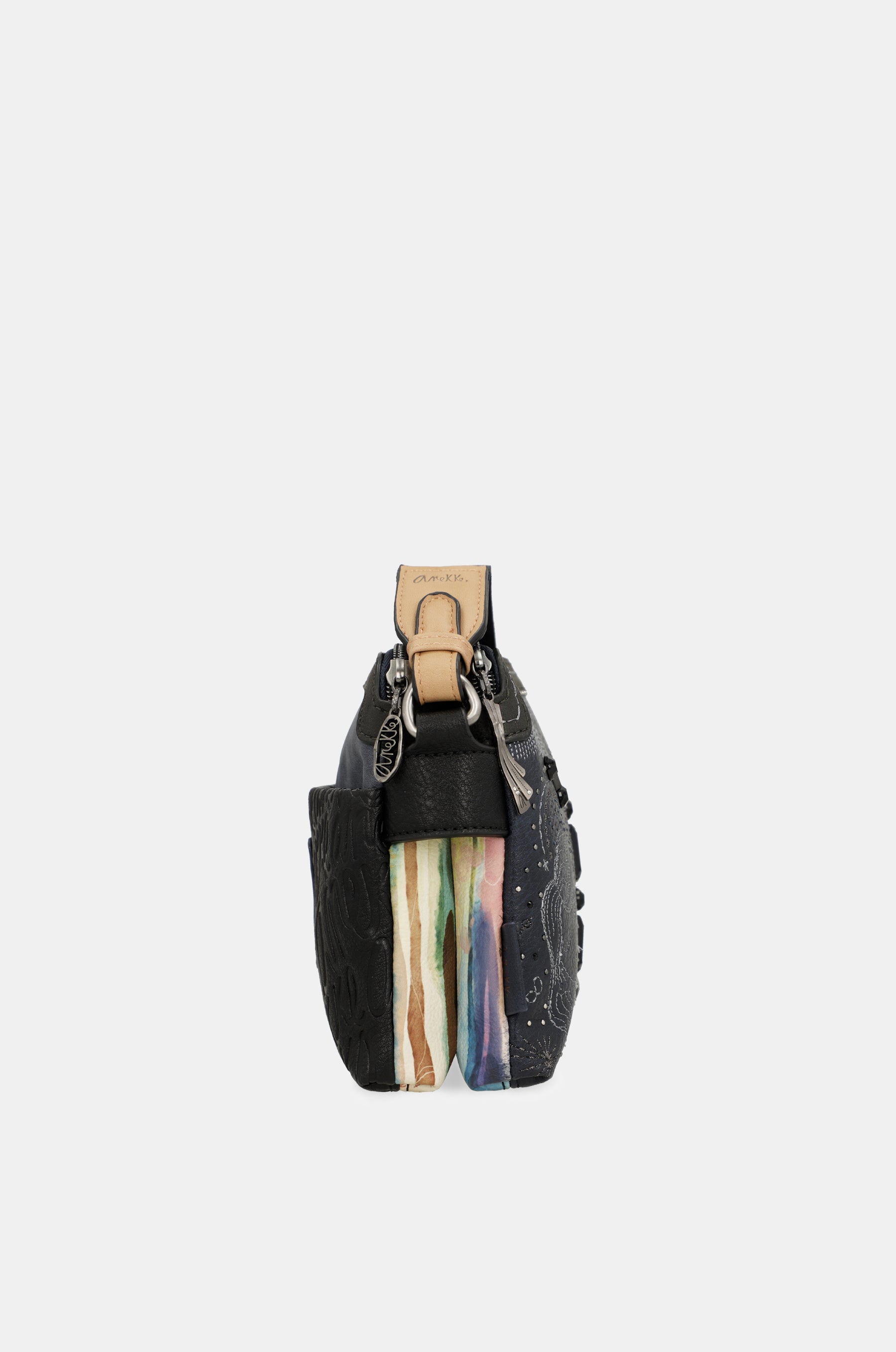 Studio navy blue 2-compartment crossbody bag