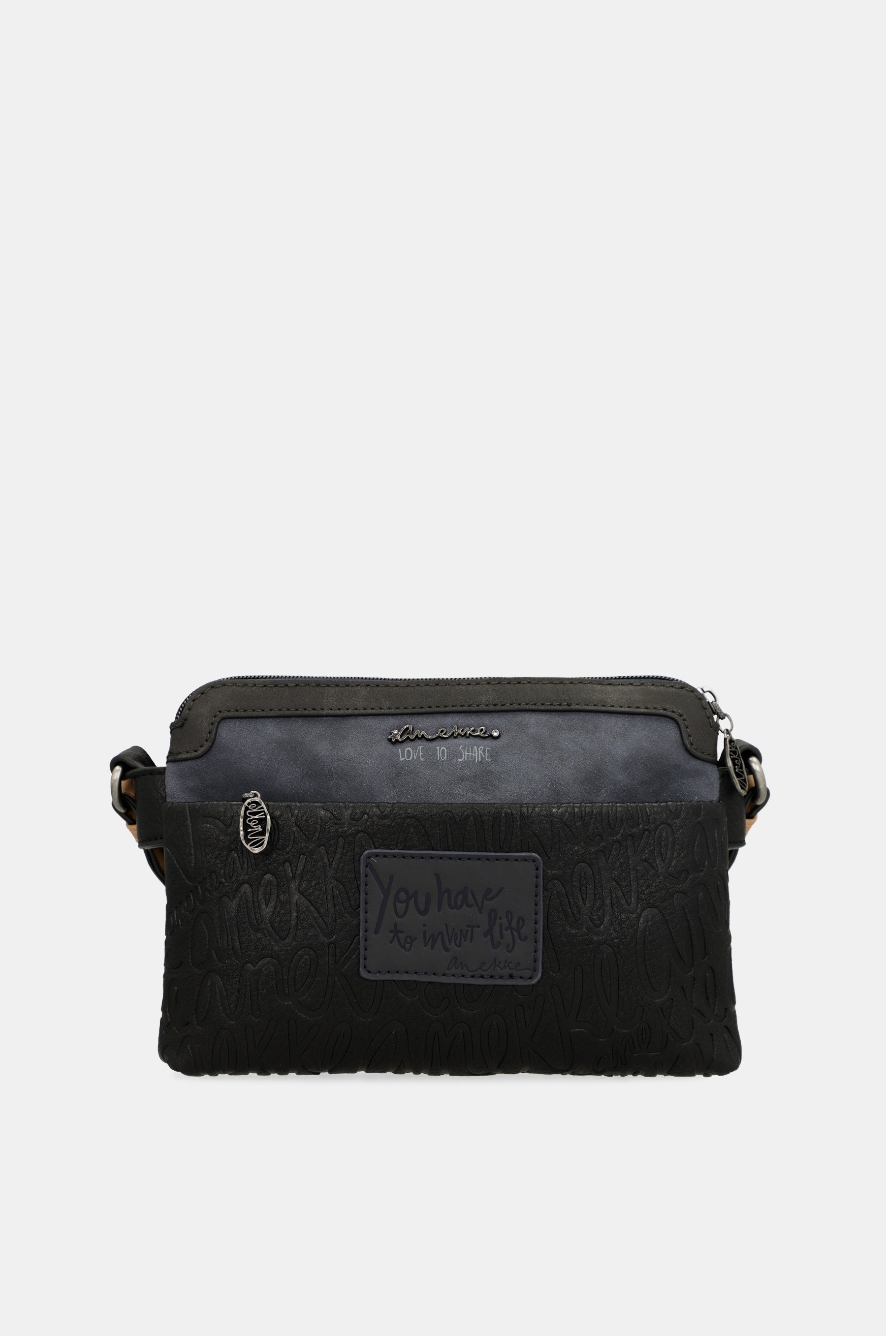 Studio navy blue 2-compartment crossbody bag
