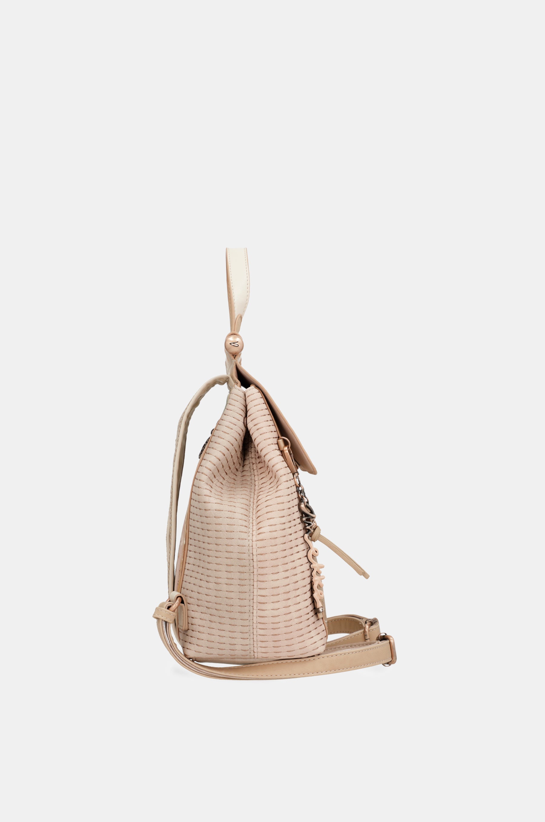 Studio nude backpack with flap
