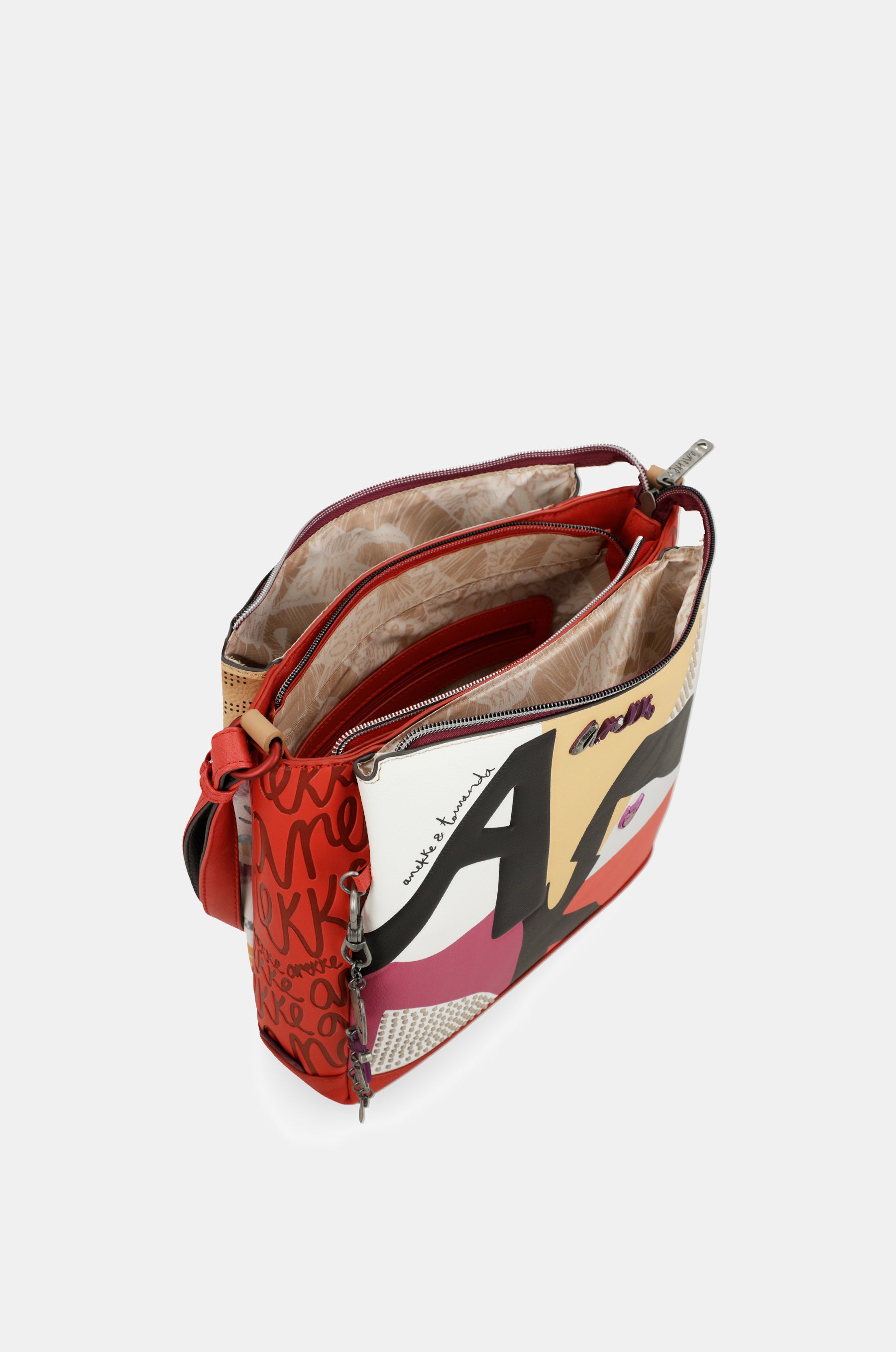 Fashion 3-compartment crossbody bag