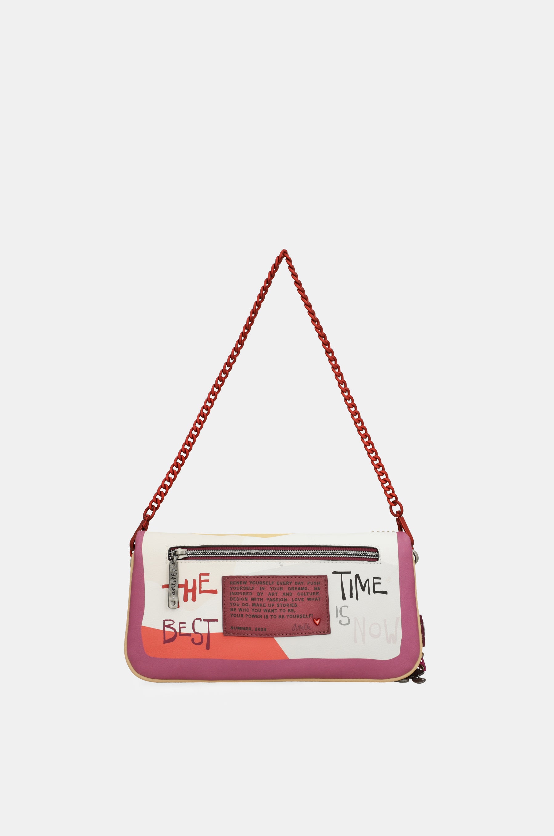 Fashion crossbody bag with metal handle