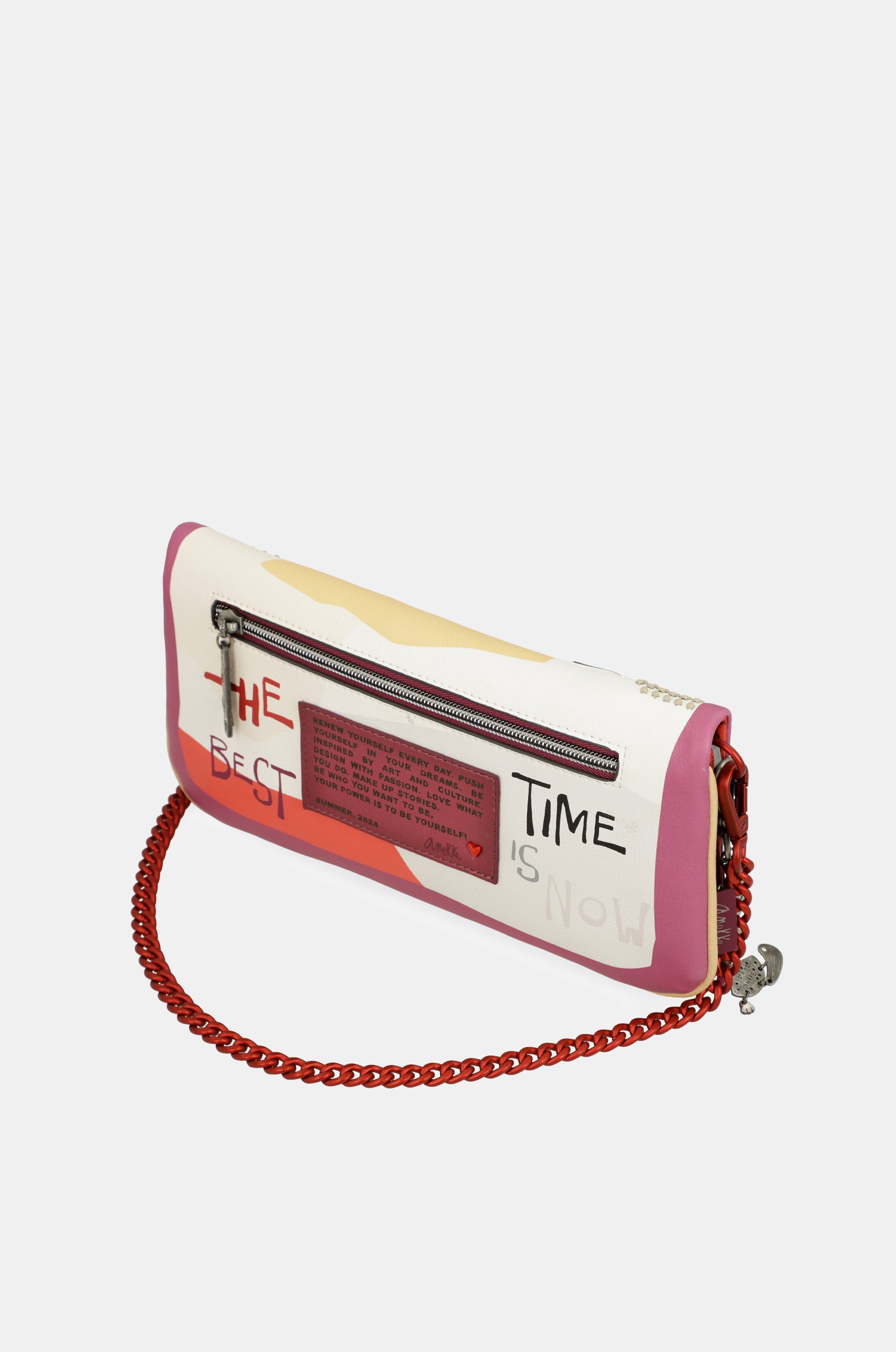 Fashion crossbody bag with metal handle
