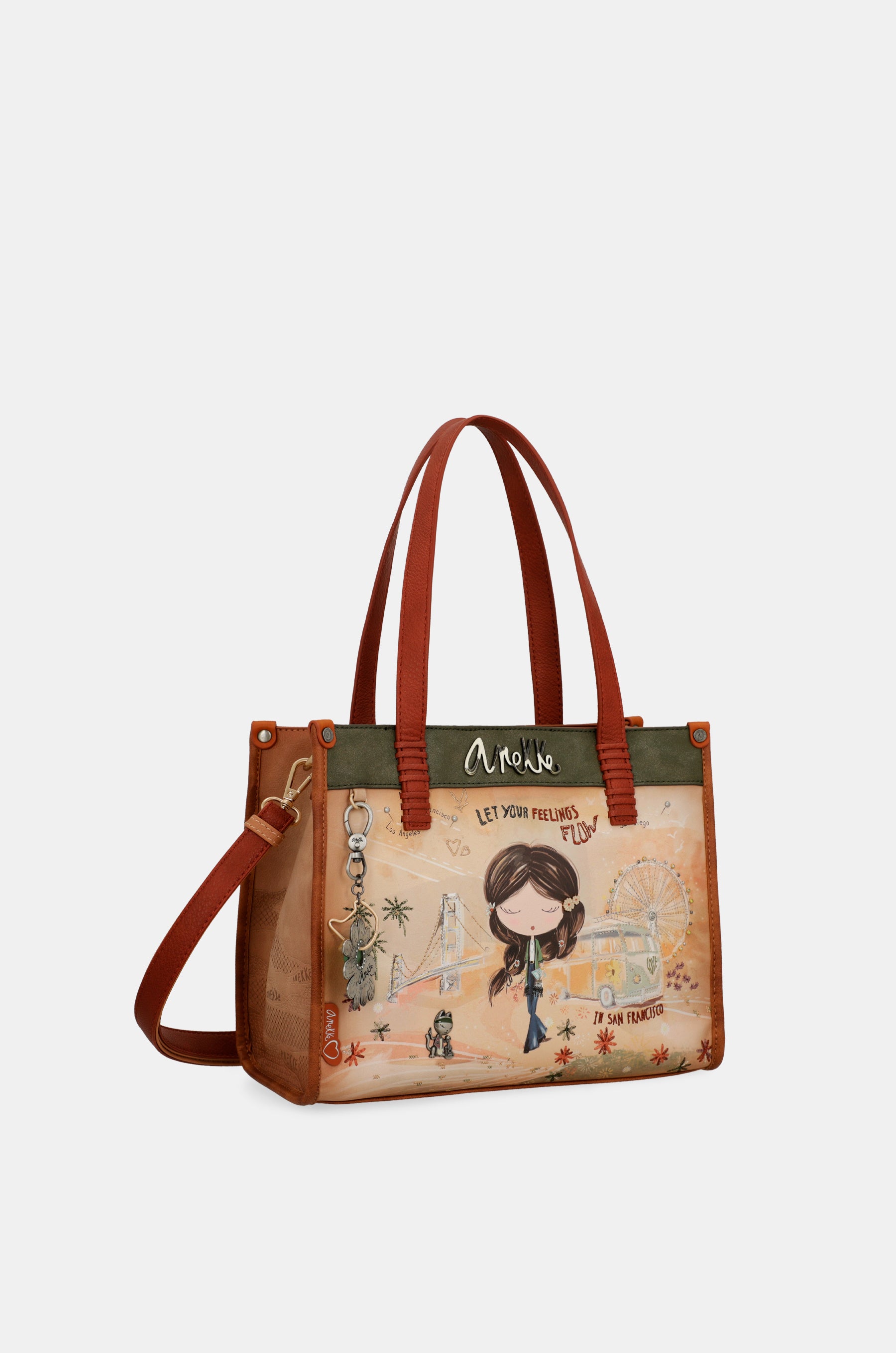 Peace & Love camel tote