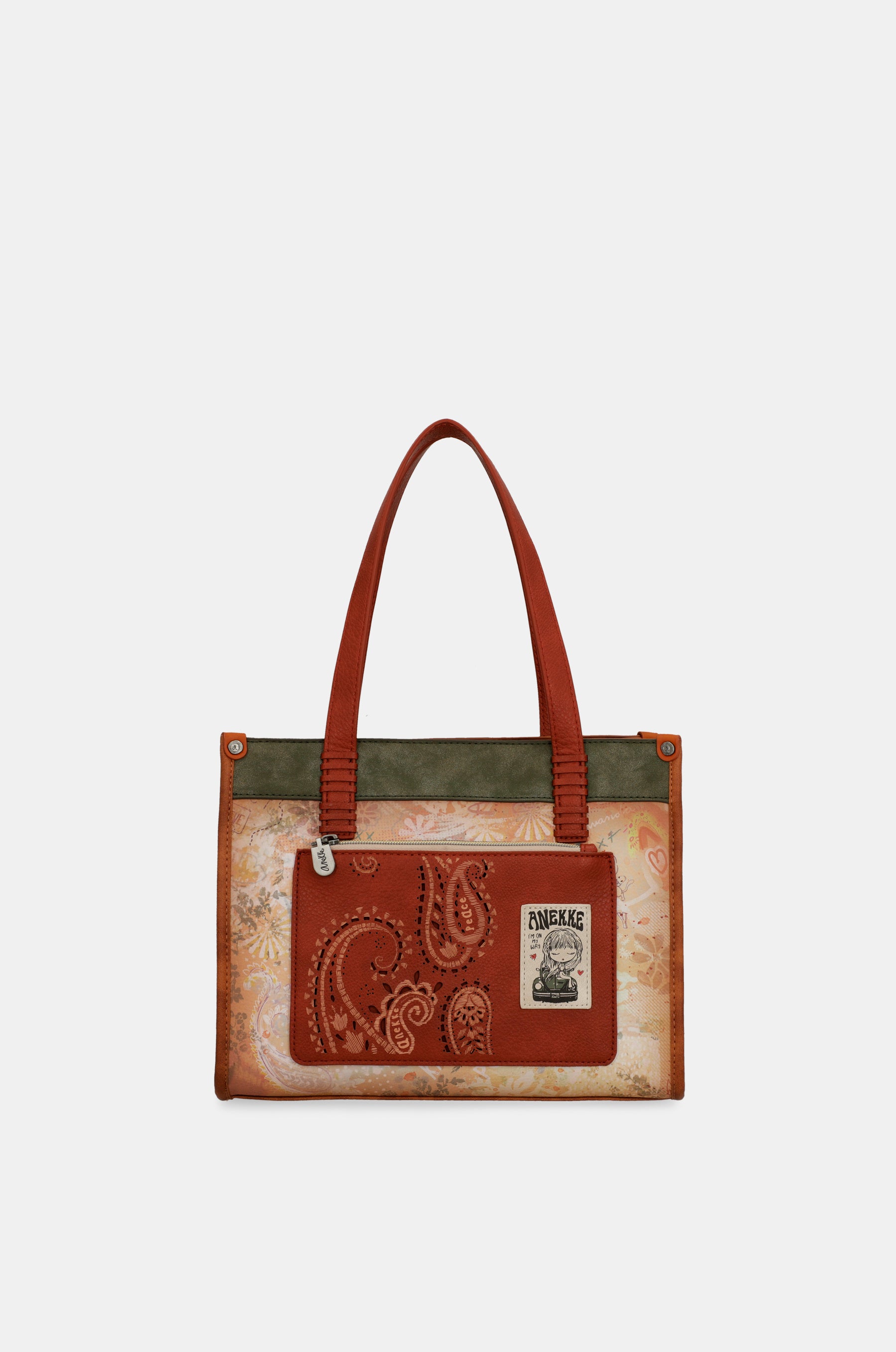 Peace & Love camel tote