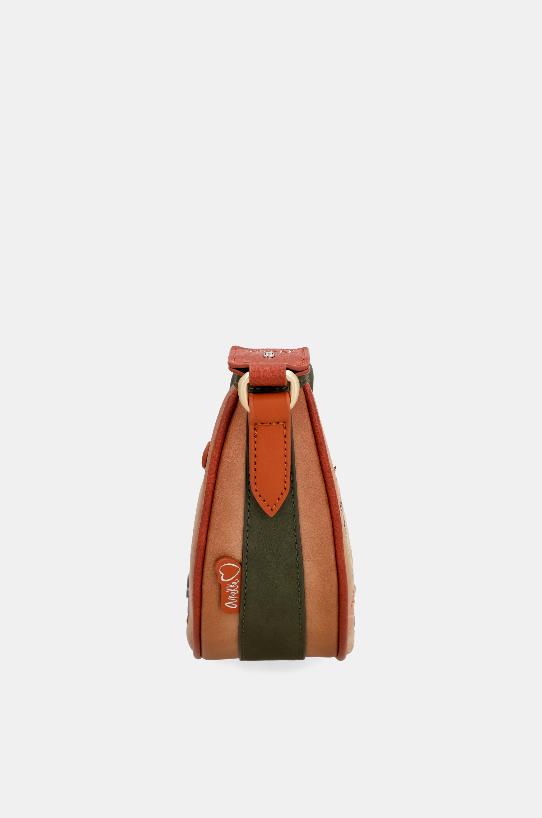 Peace & Love camel oval bag