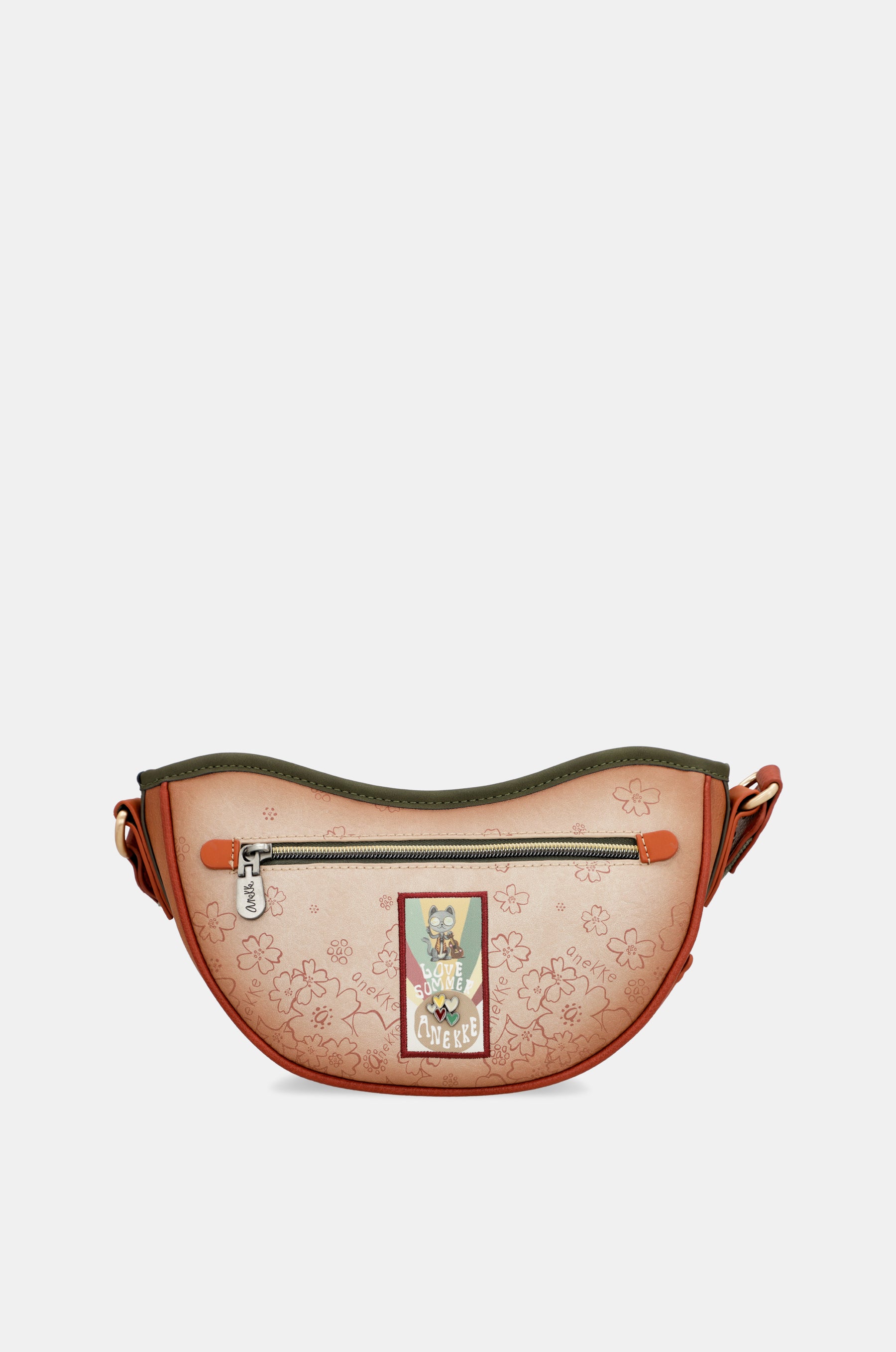 Peace & Love camel oval bag