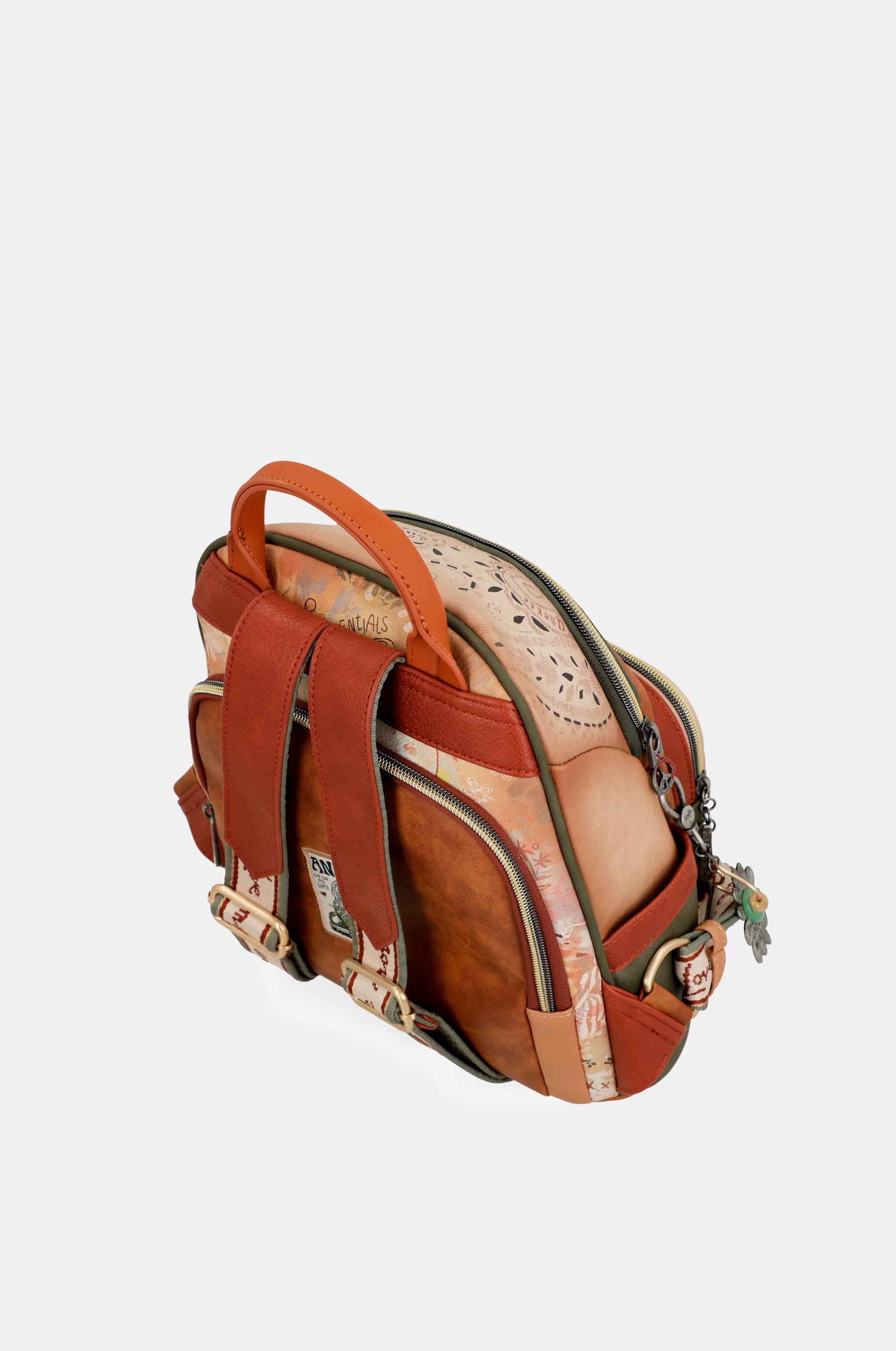 Peace & Love camel anti-theft backpack