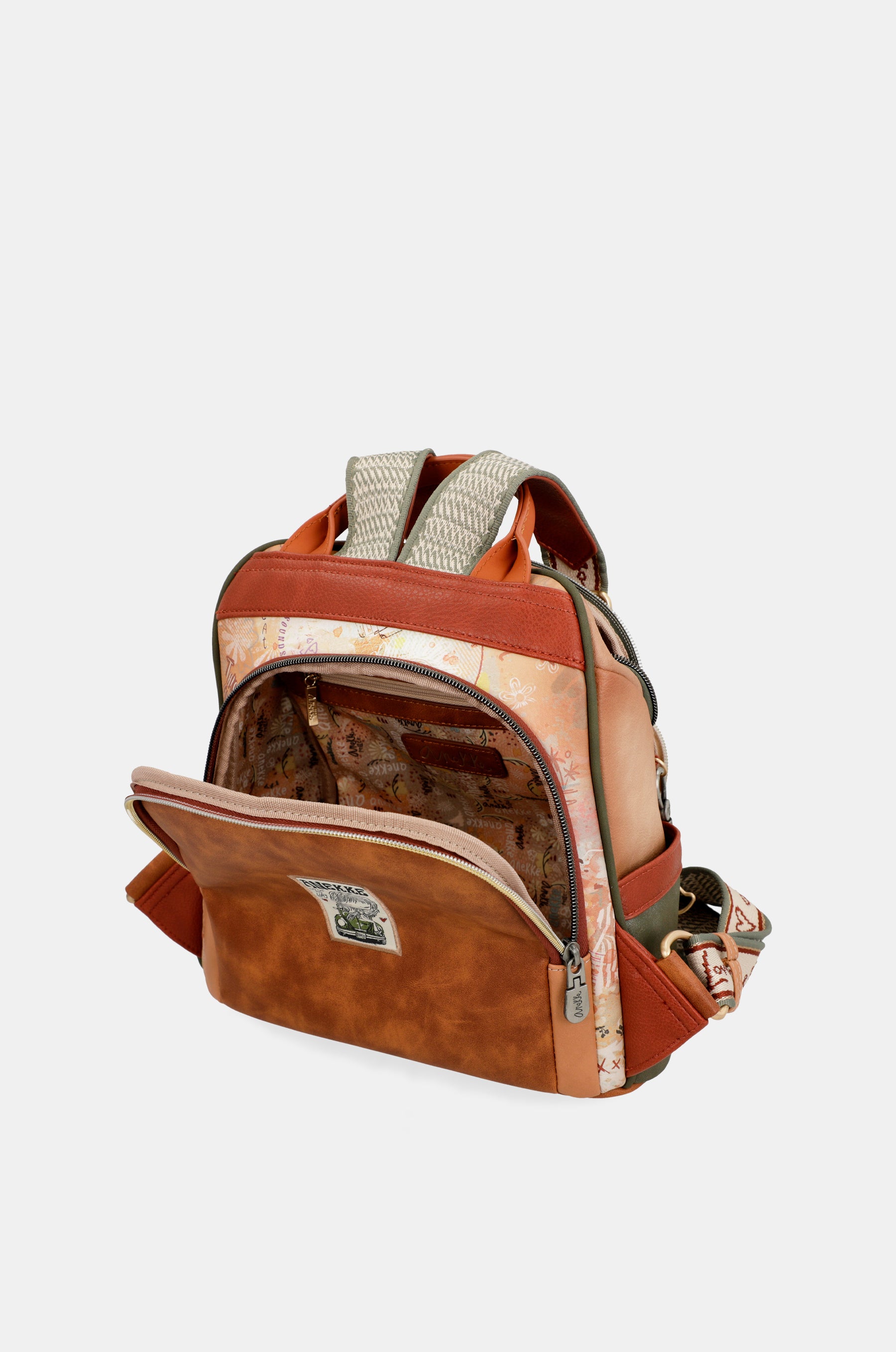 Peace & Love camel anti-theft backpack