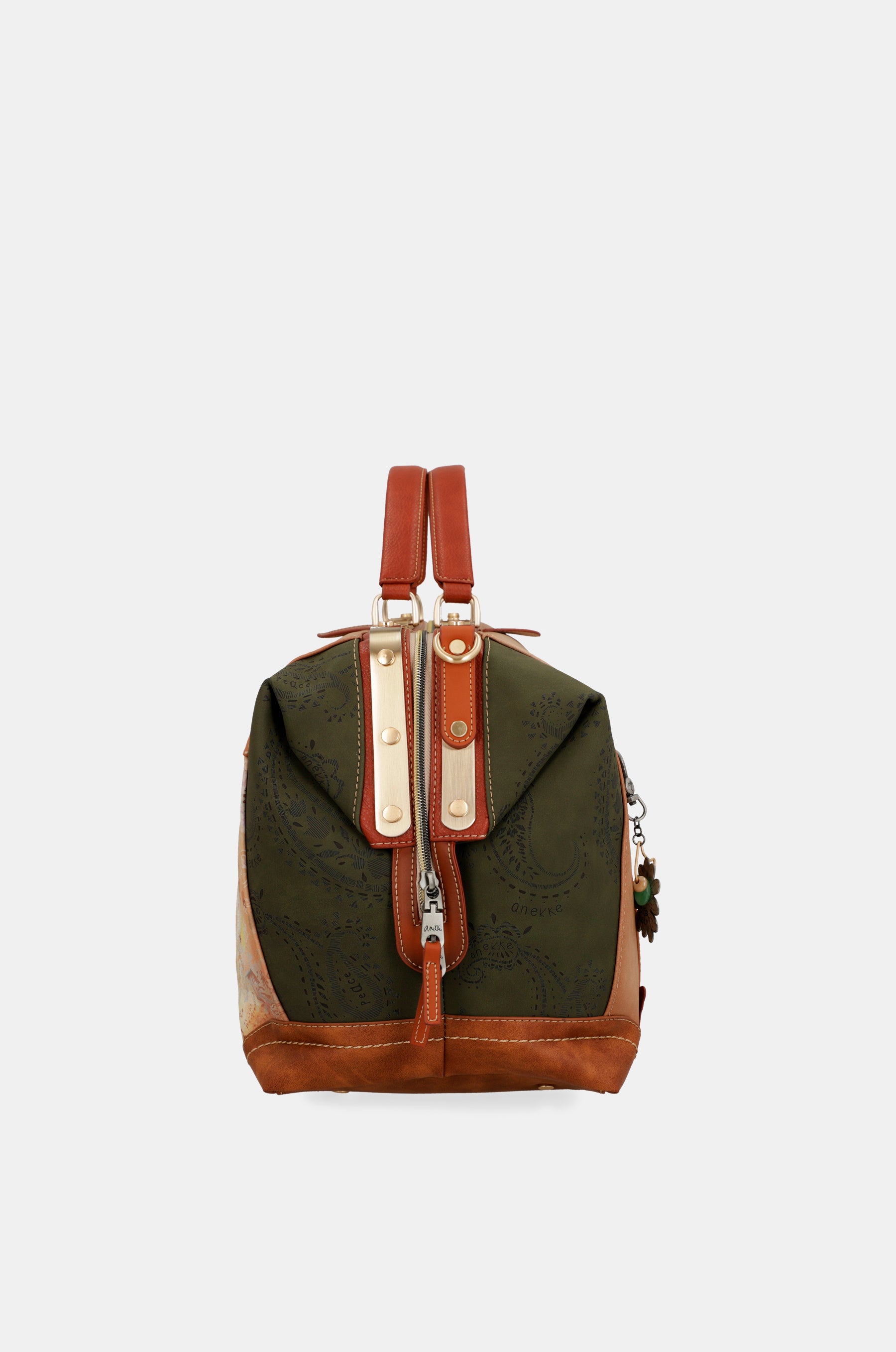 Peace & Love camel travel bag