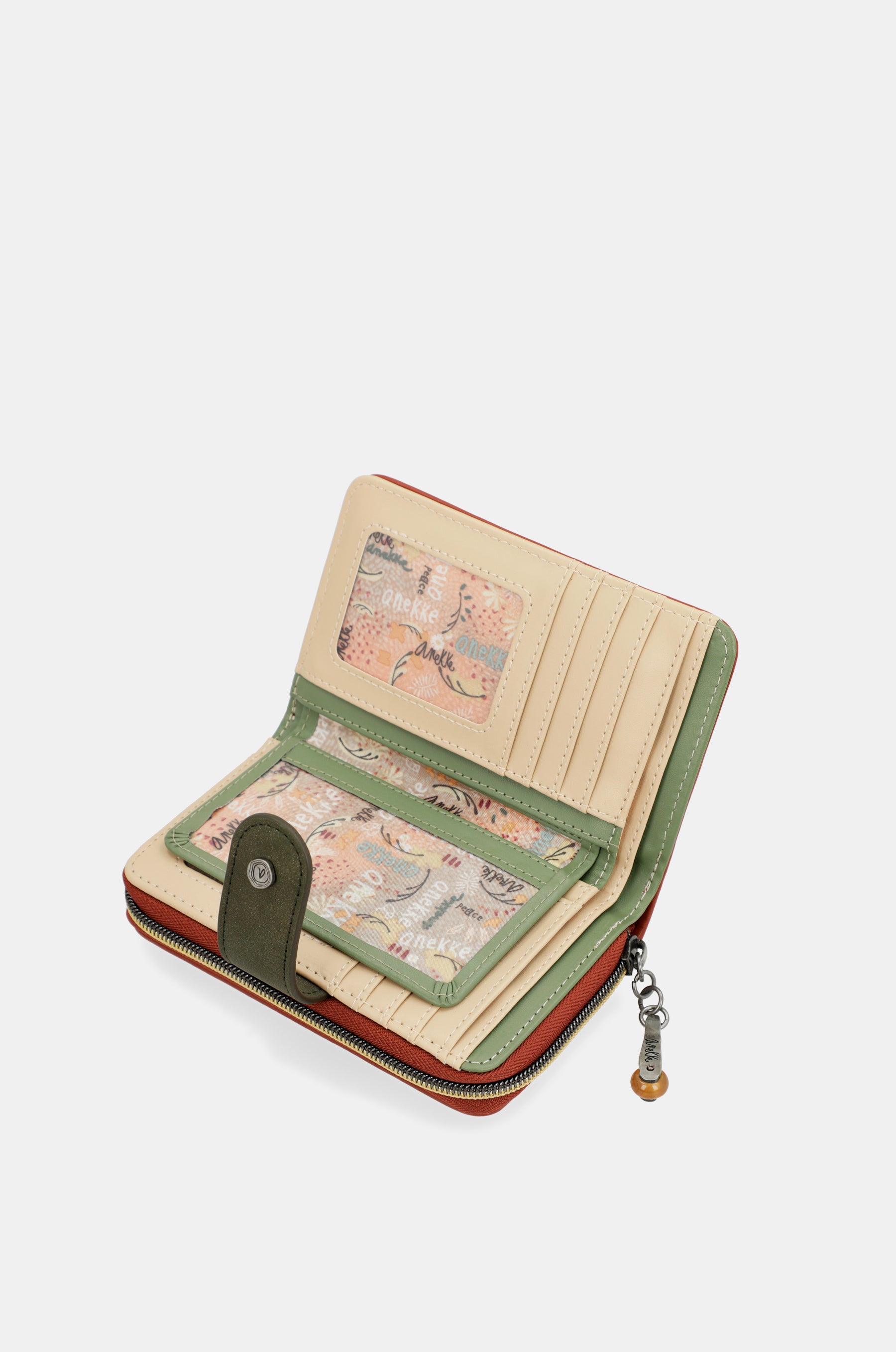 Peace & Love camel medium RFID wallet