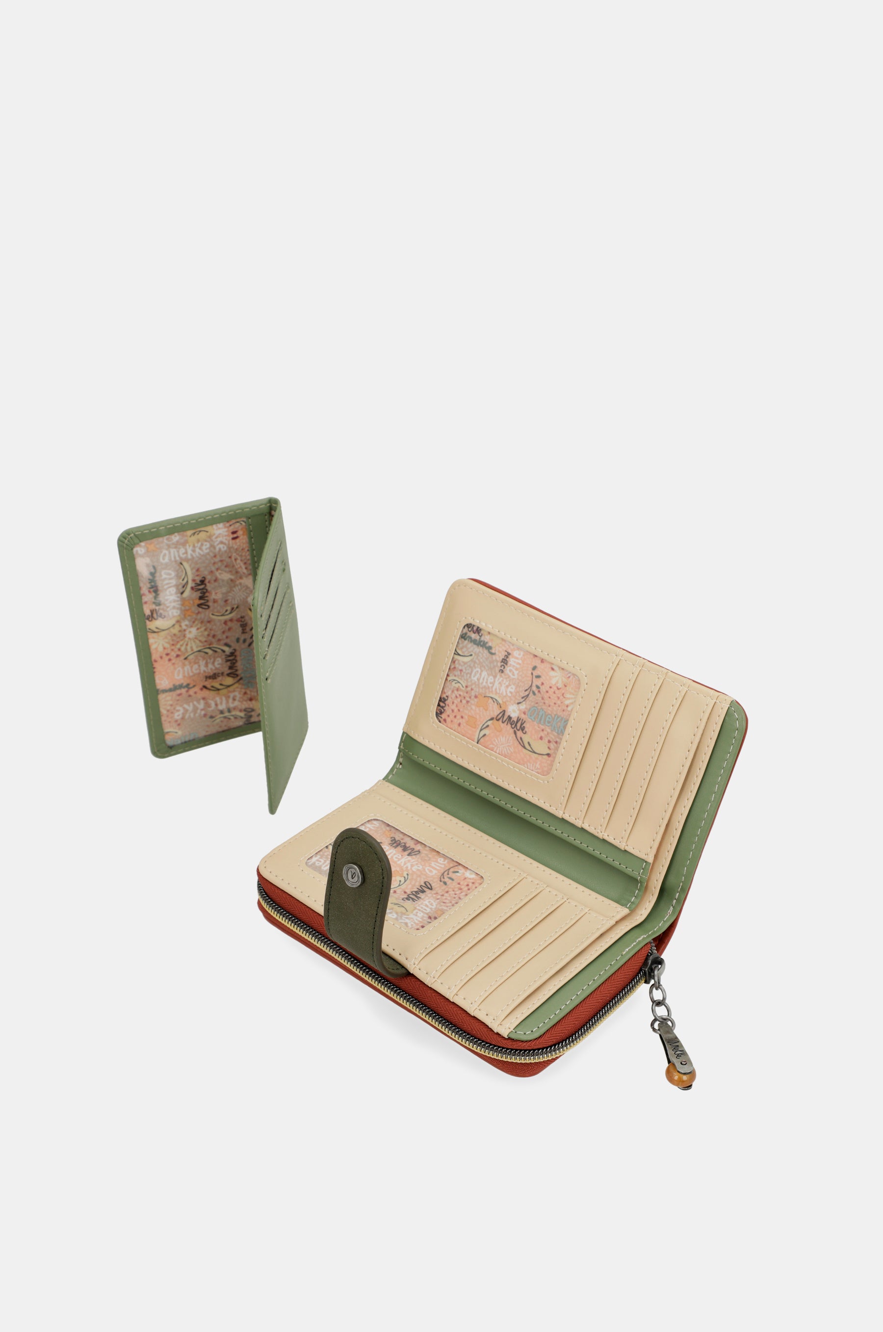 Peace & Love camel medium RFID wallet