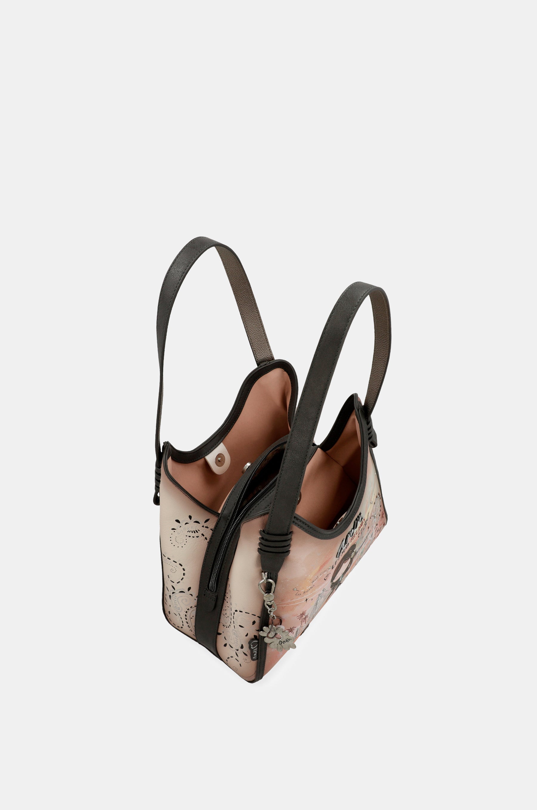Peace & Love pink shoulder bag