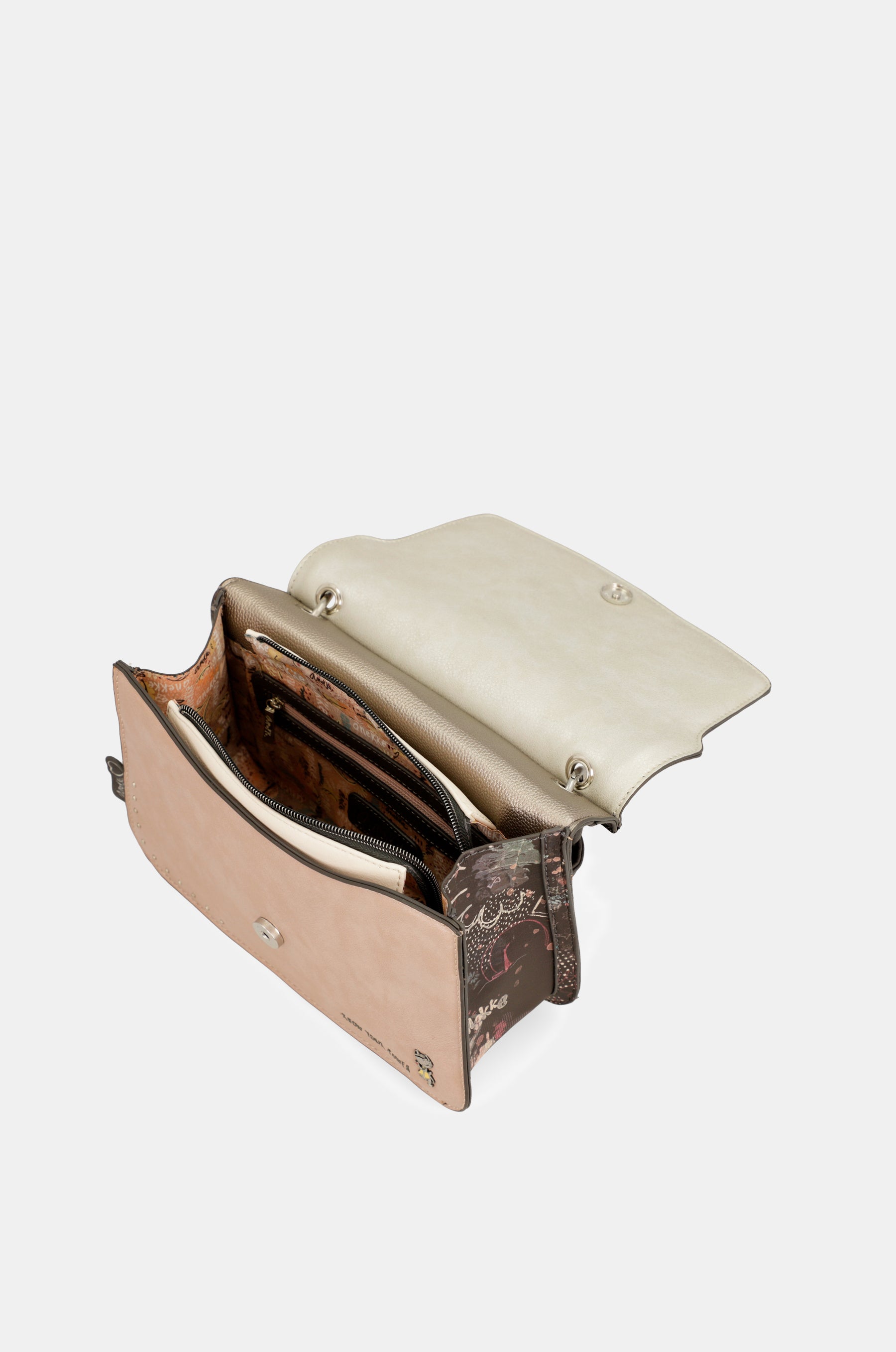 Peace & Love pink flap bag