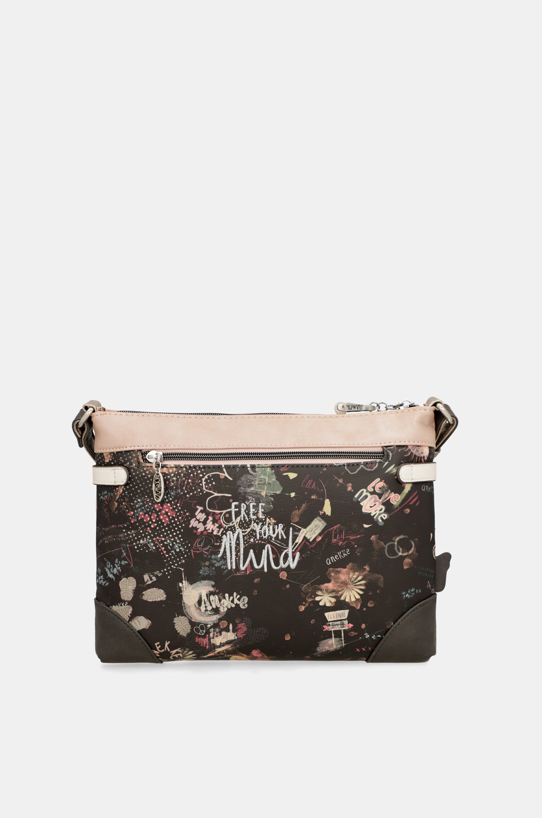 Peace & Love pink medium crossbody bag