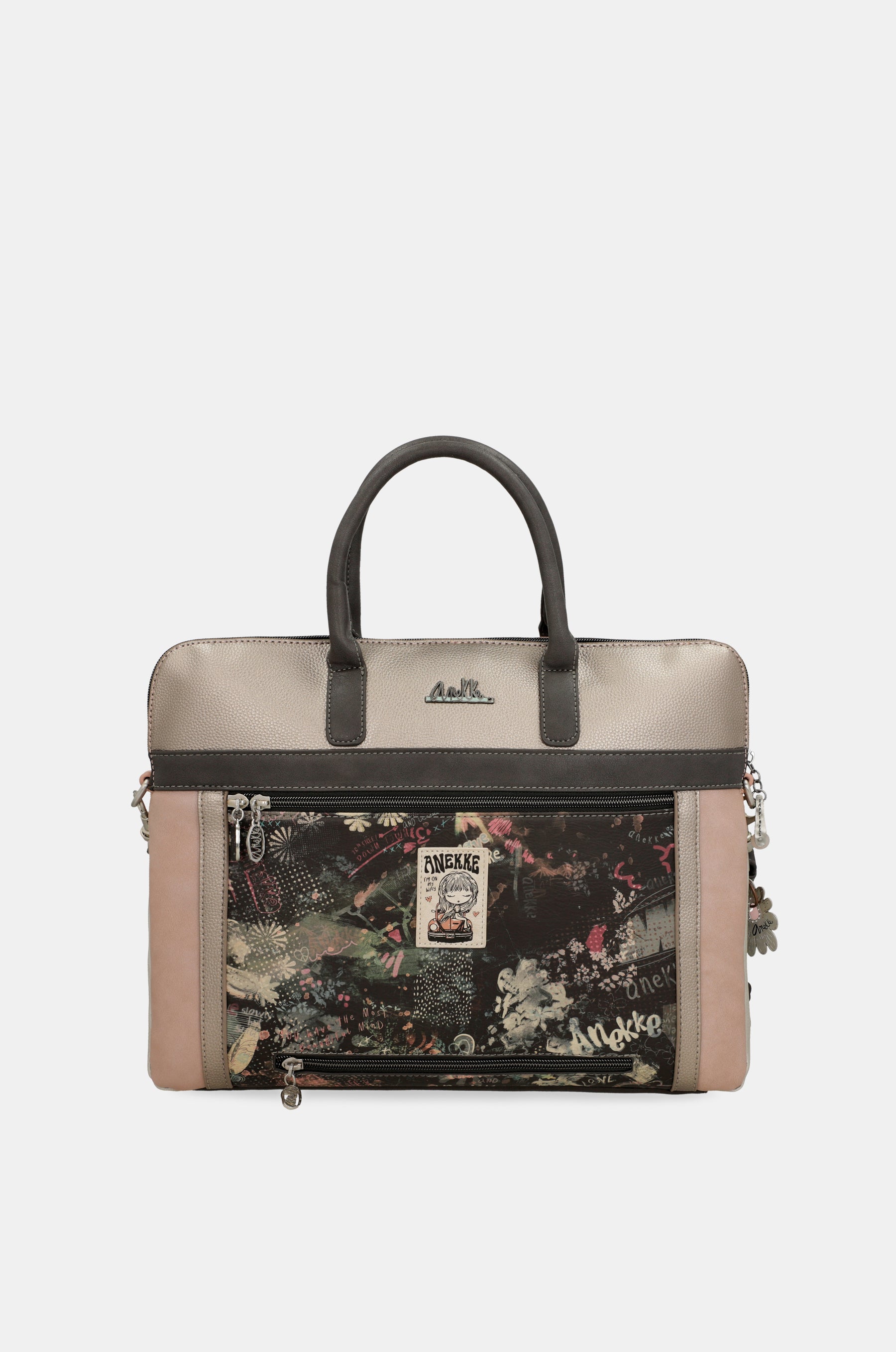 Peace & Love pink briefcase