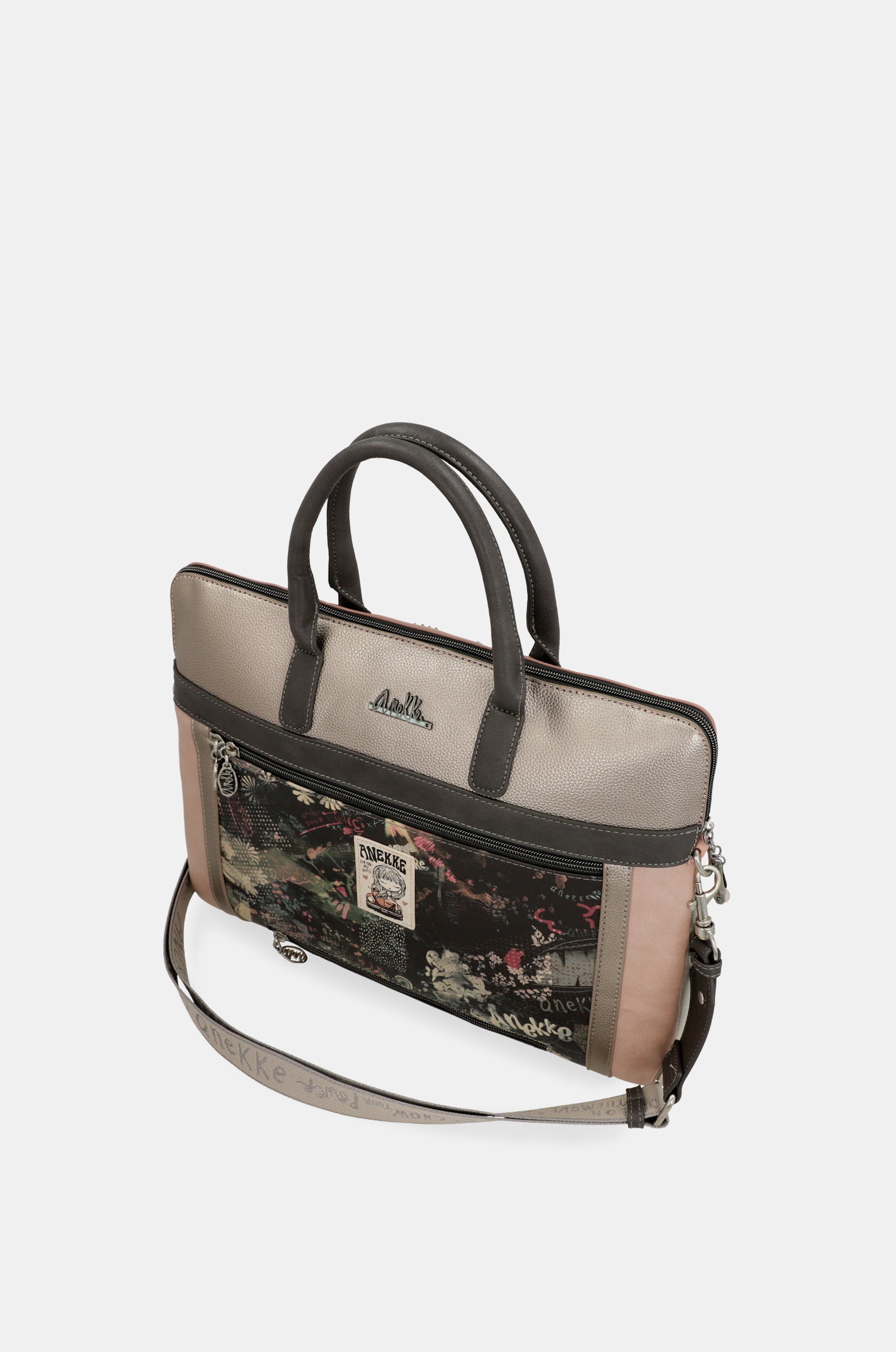 Peace & Love pink briefcase