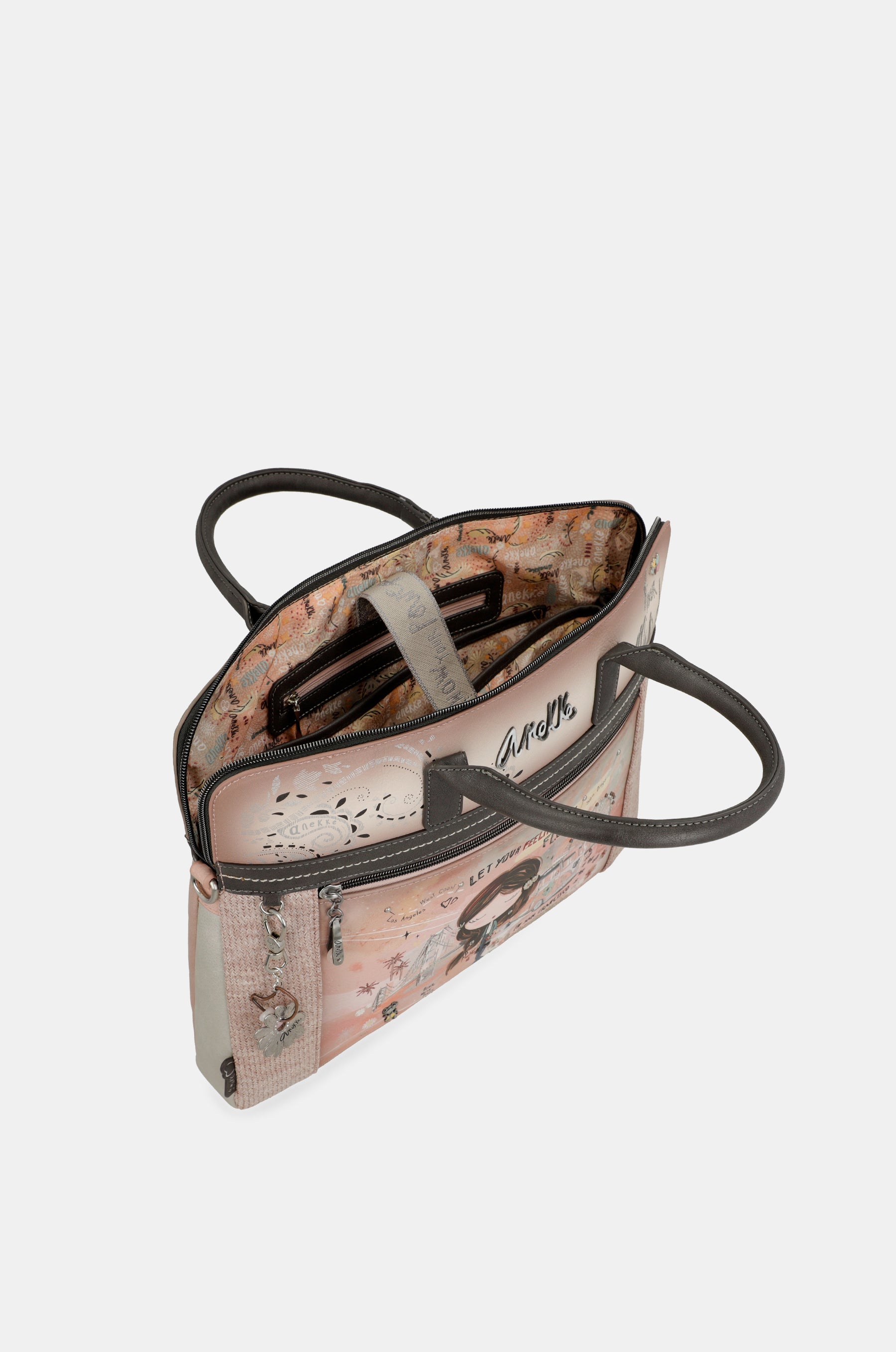 Peace & Love pink briefcase