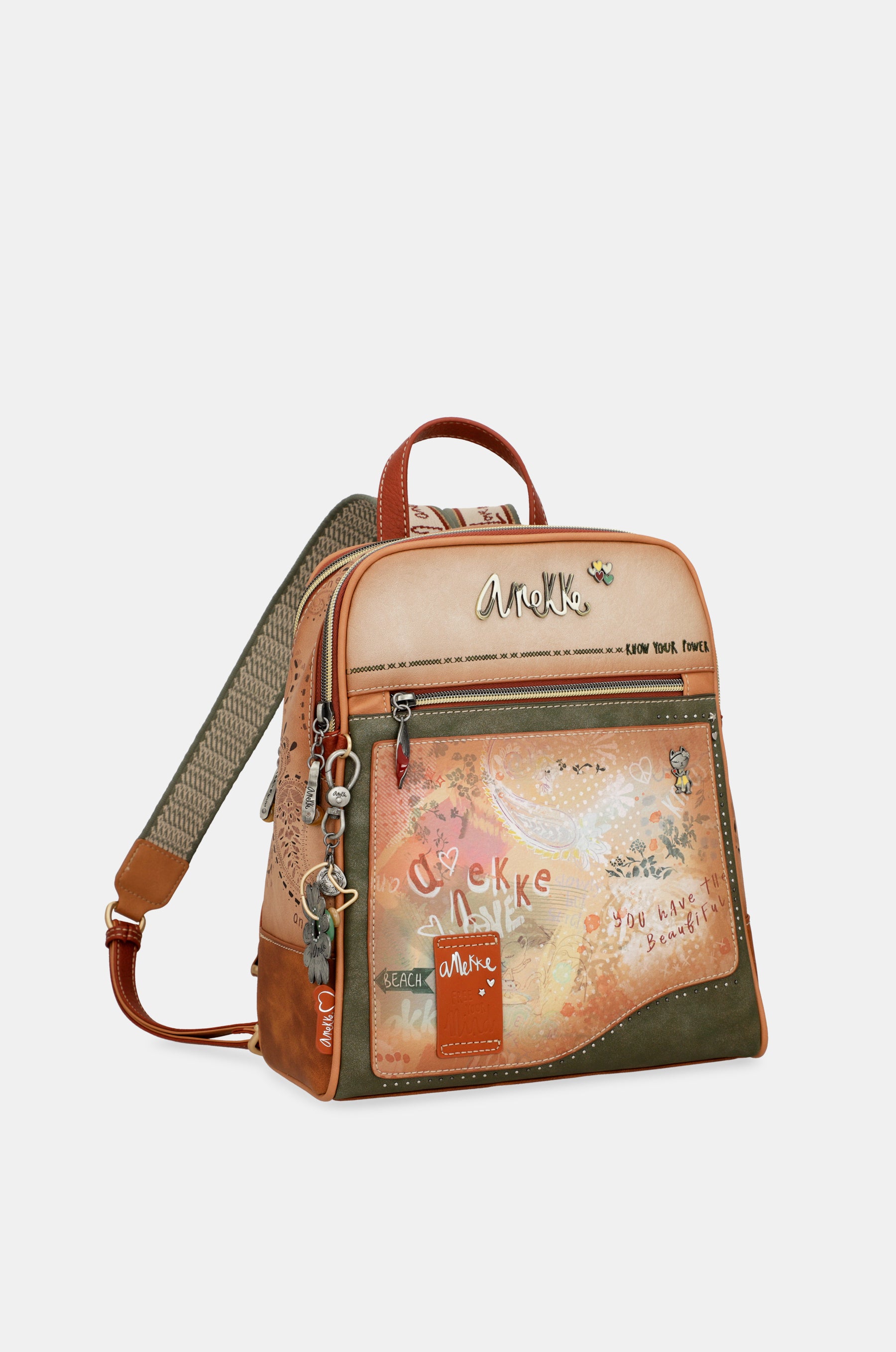Flowers 2-compartment backpack