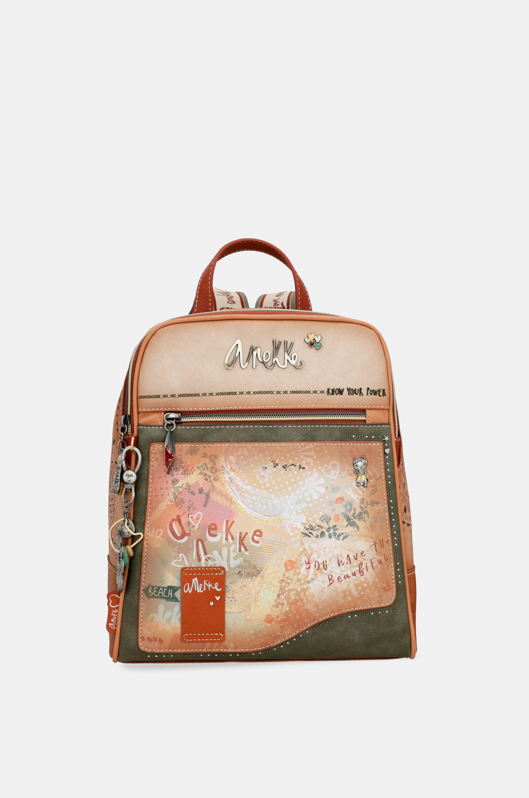 Flowers 2-compartment backpack