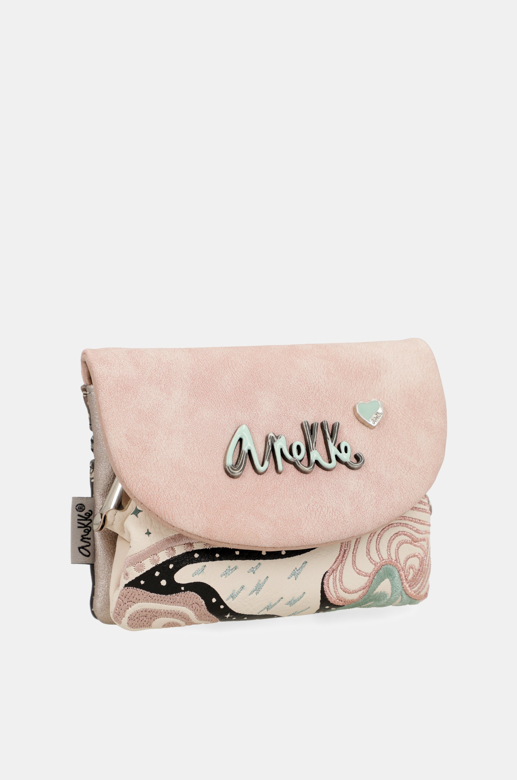 Psicodelic coin purse with flap