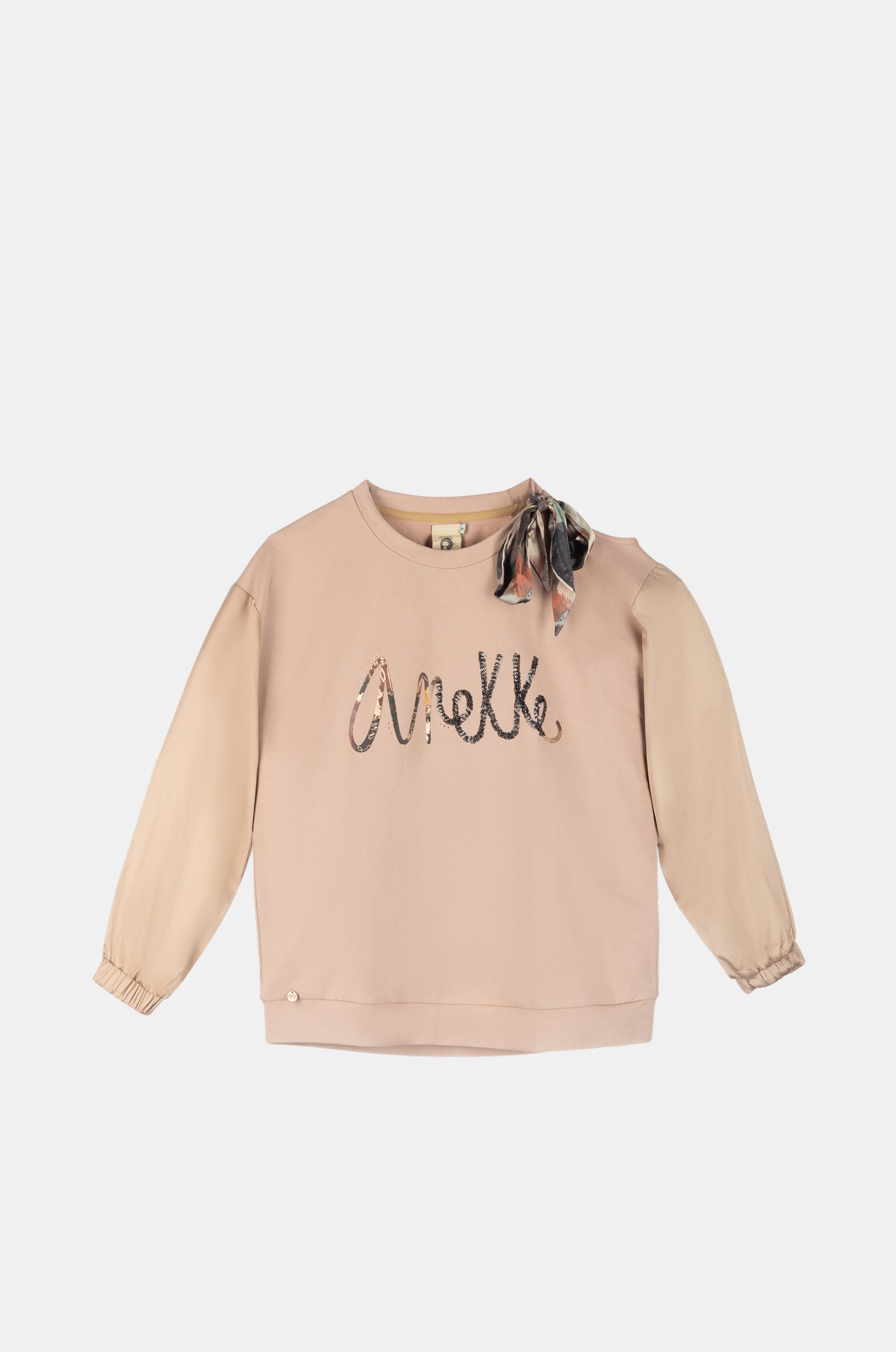 Beige cut-out sweatshirt