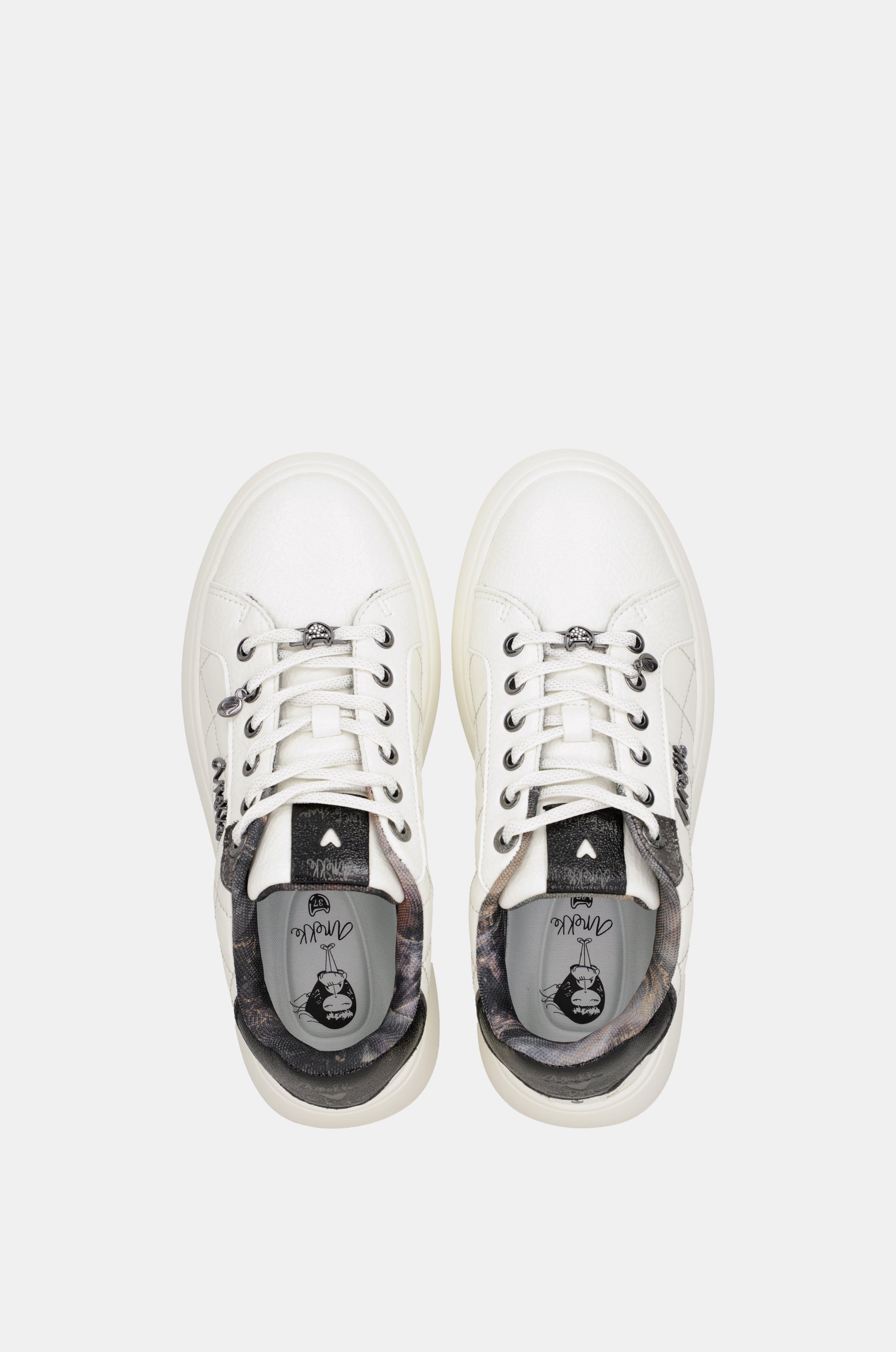 Casual white sneakers