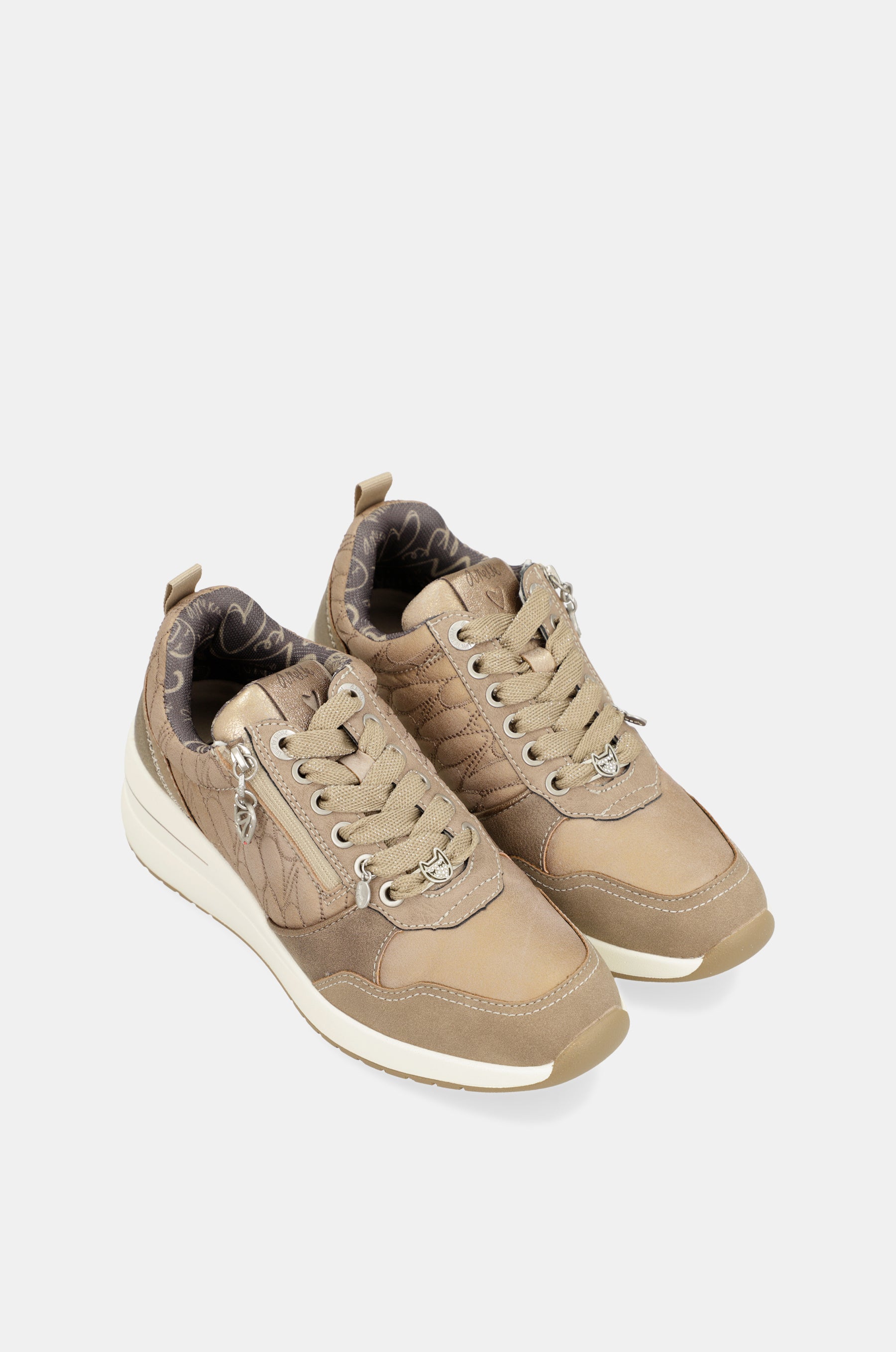 Dreams brown wedge sneakers