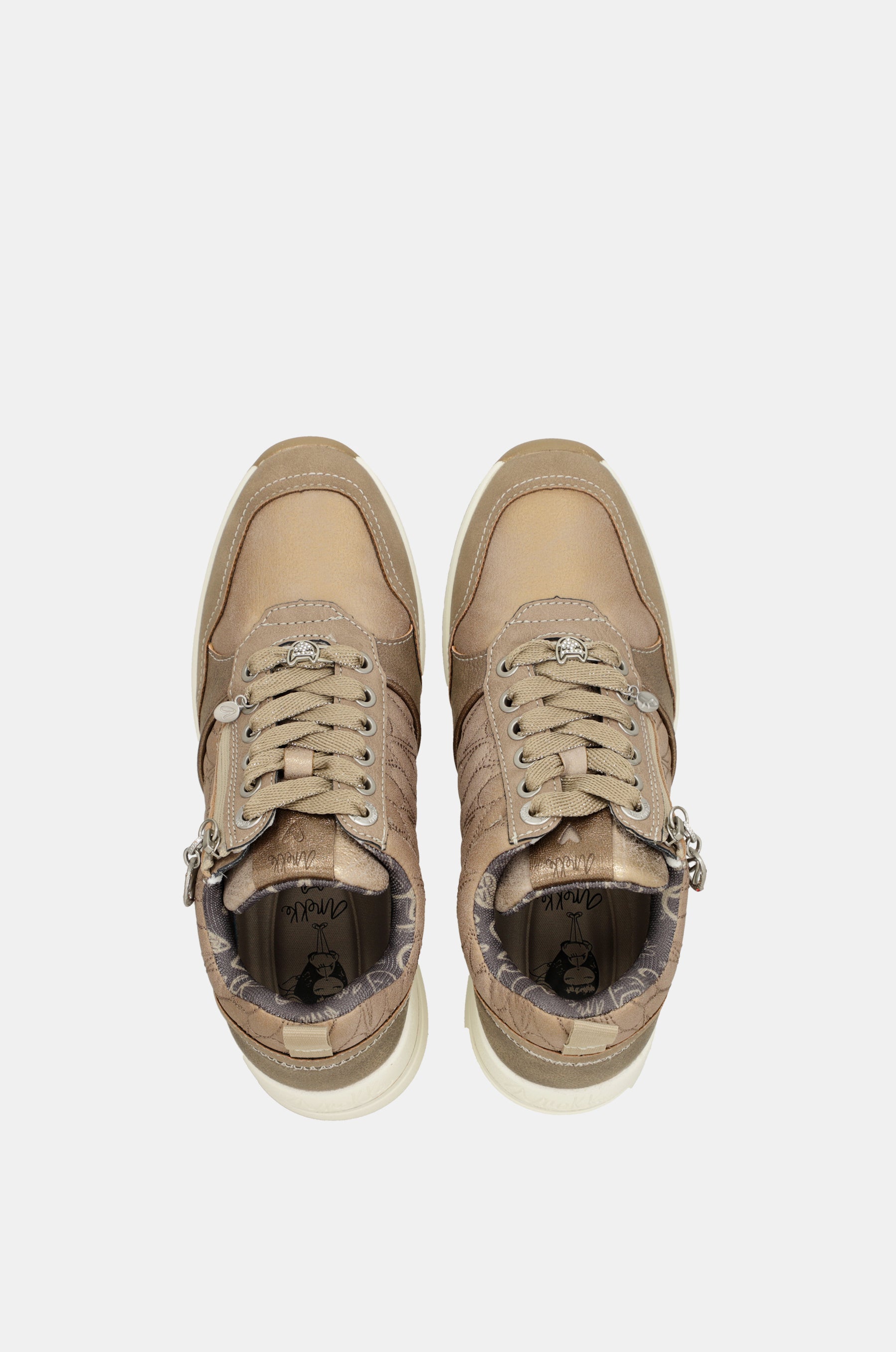 Dreams brown wedge sneakers