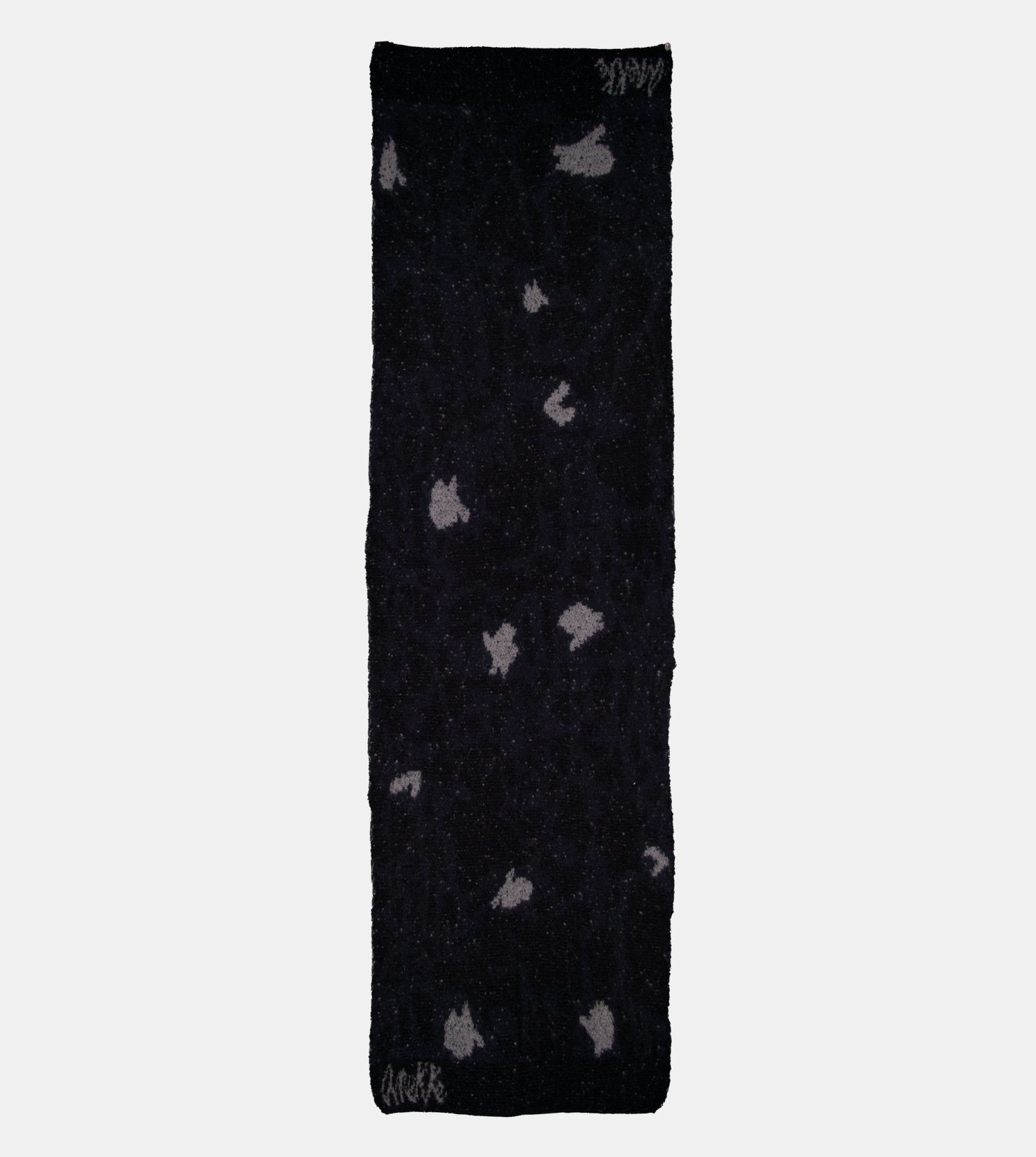 Black knitted scarf