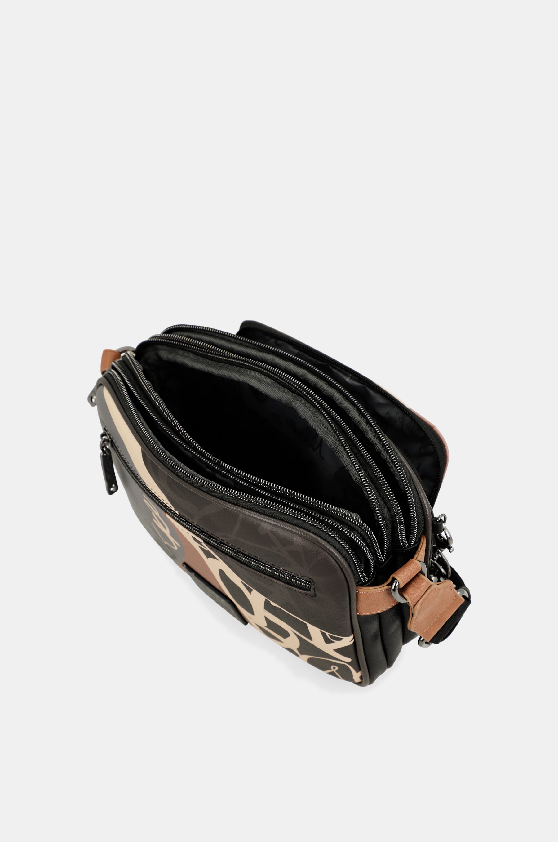 Heartbeat 3-compartment crossbody bag