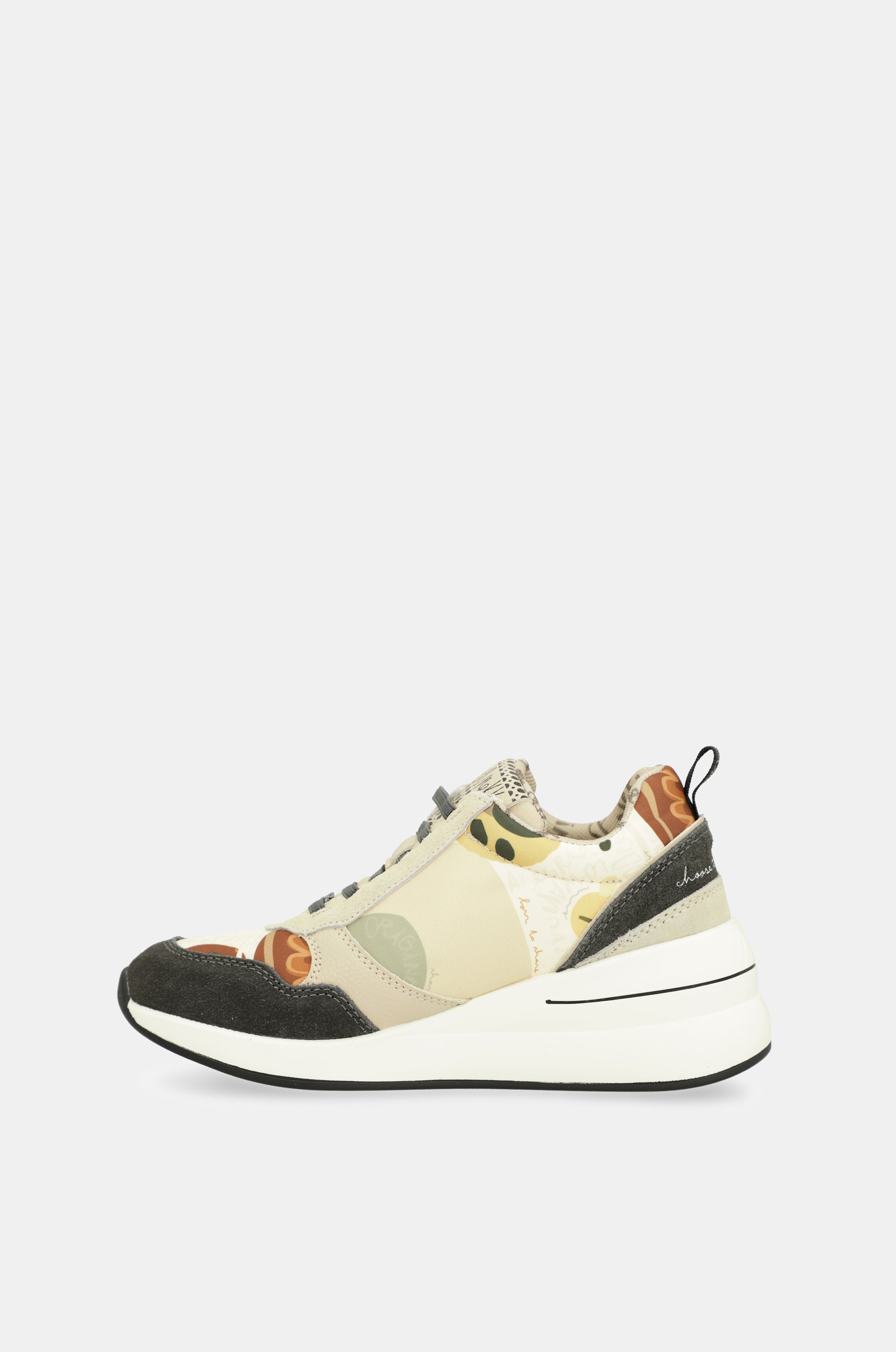 Multicolored wedge sneakers
