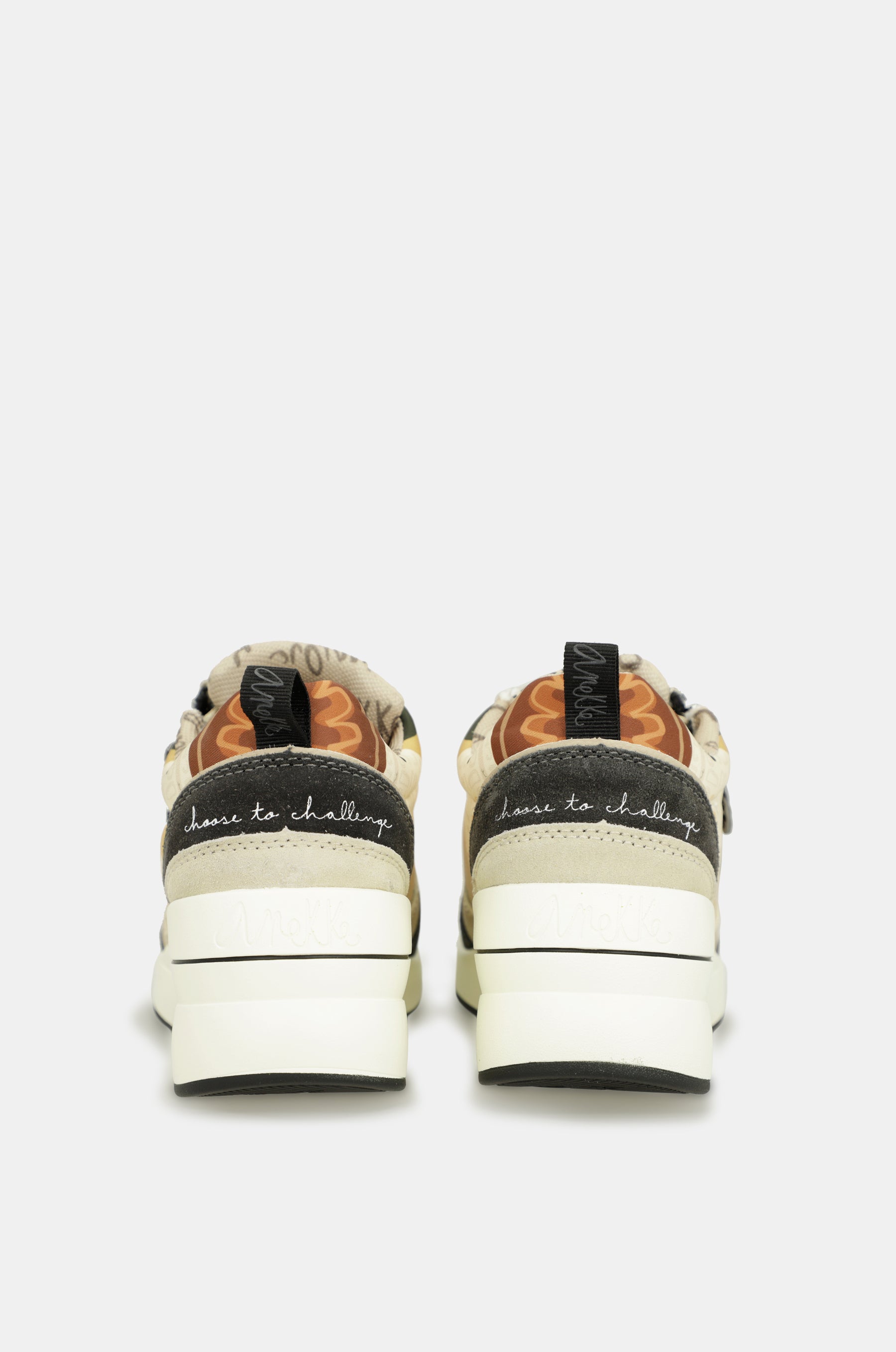 Multicolored wedge sneakers