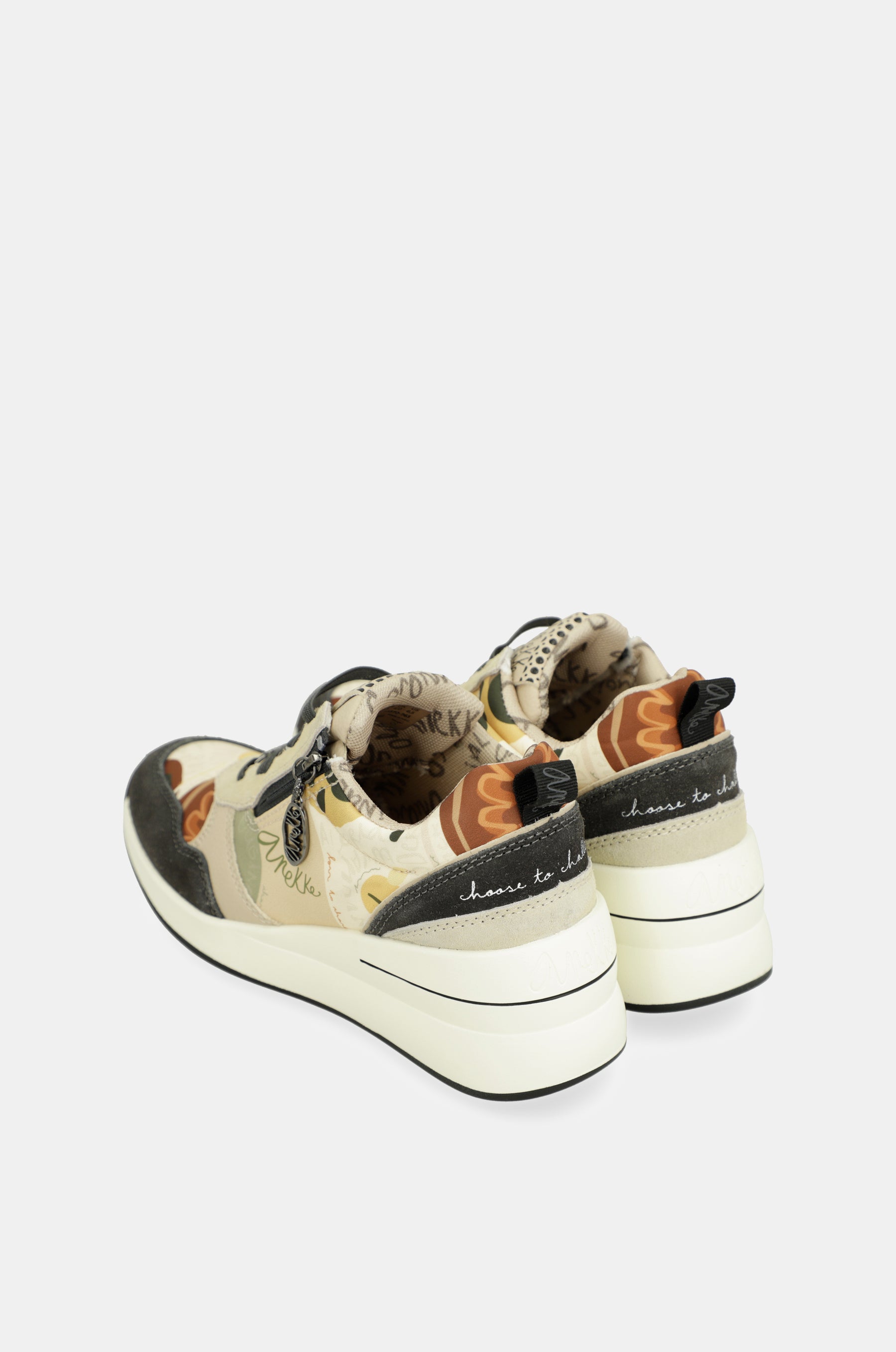 Multicolored wedge sneakers
