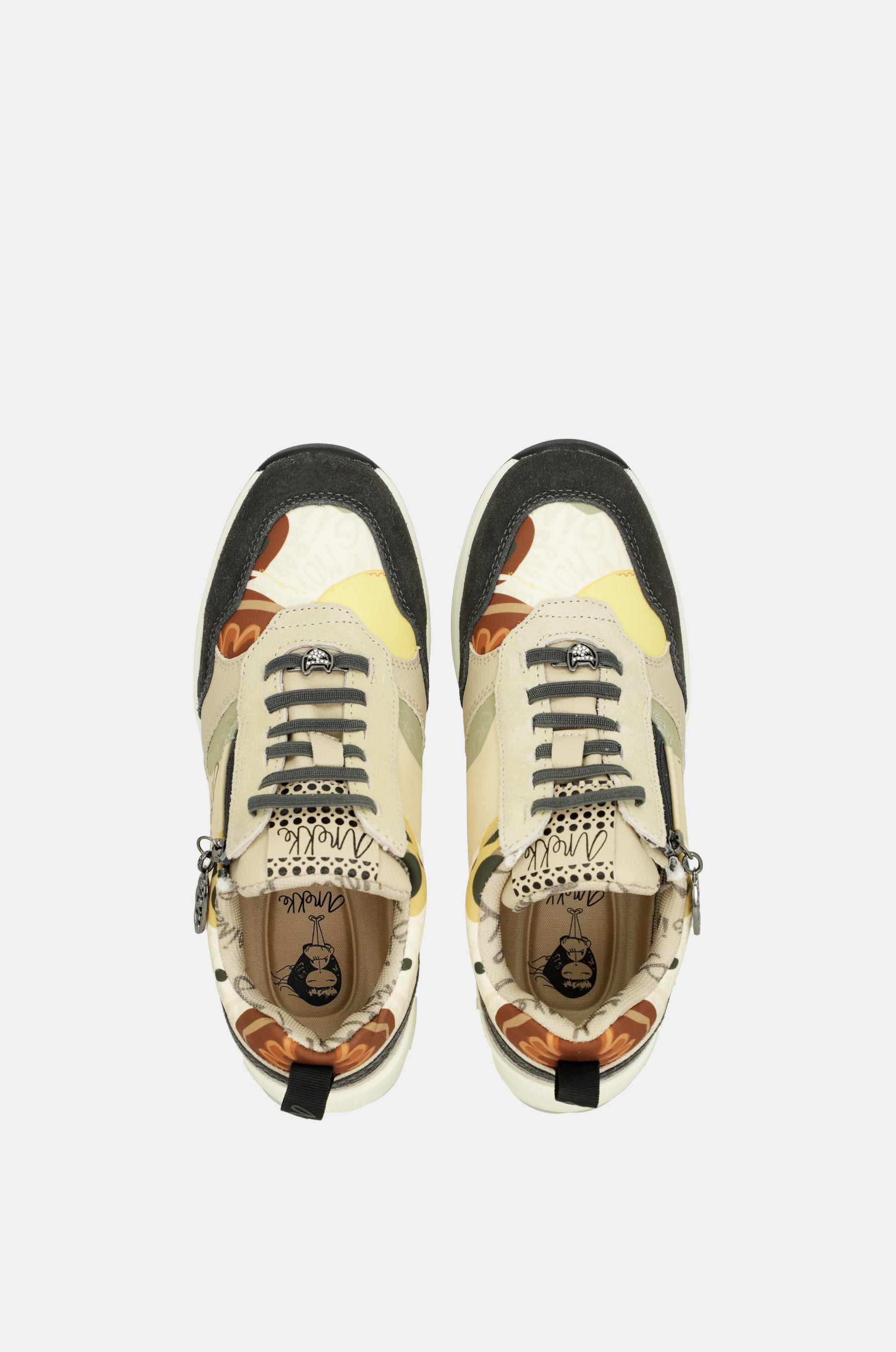 Multicolored wedge sneakers