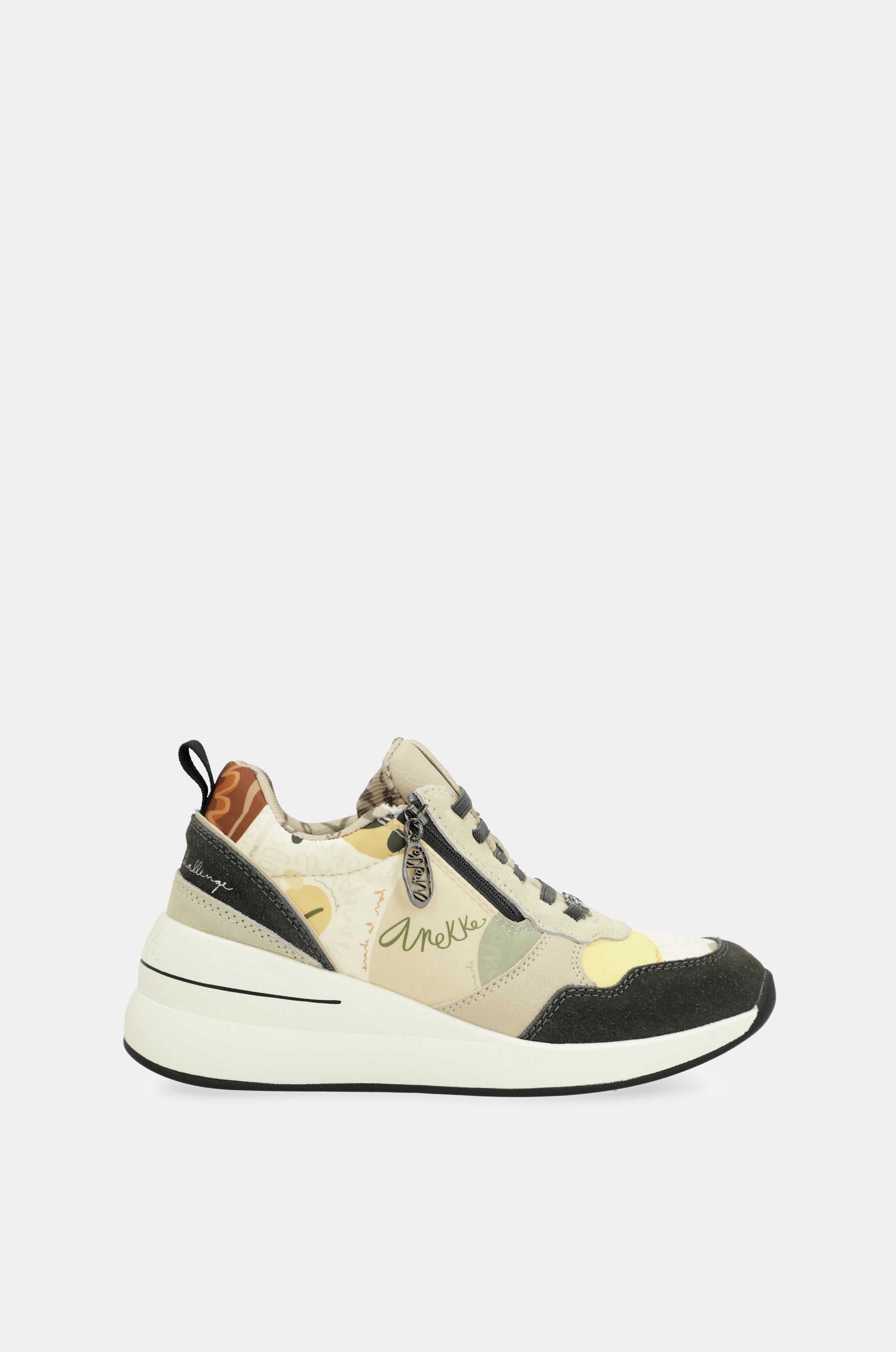 Multicolored wedge sneakers