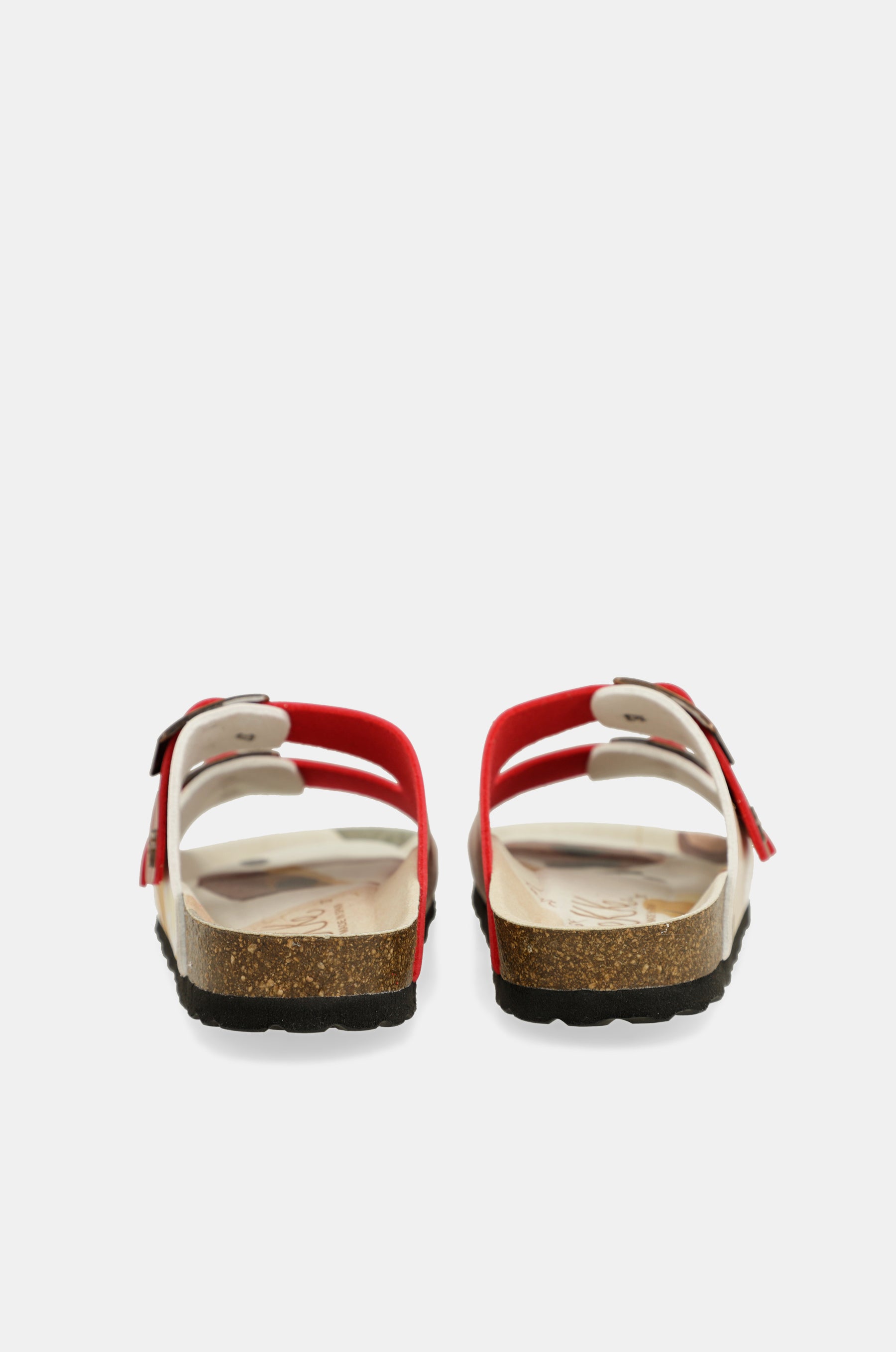 Red multicolor bio sandals