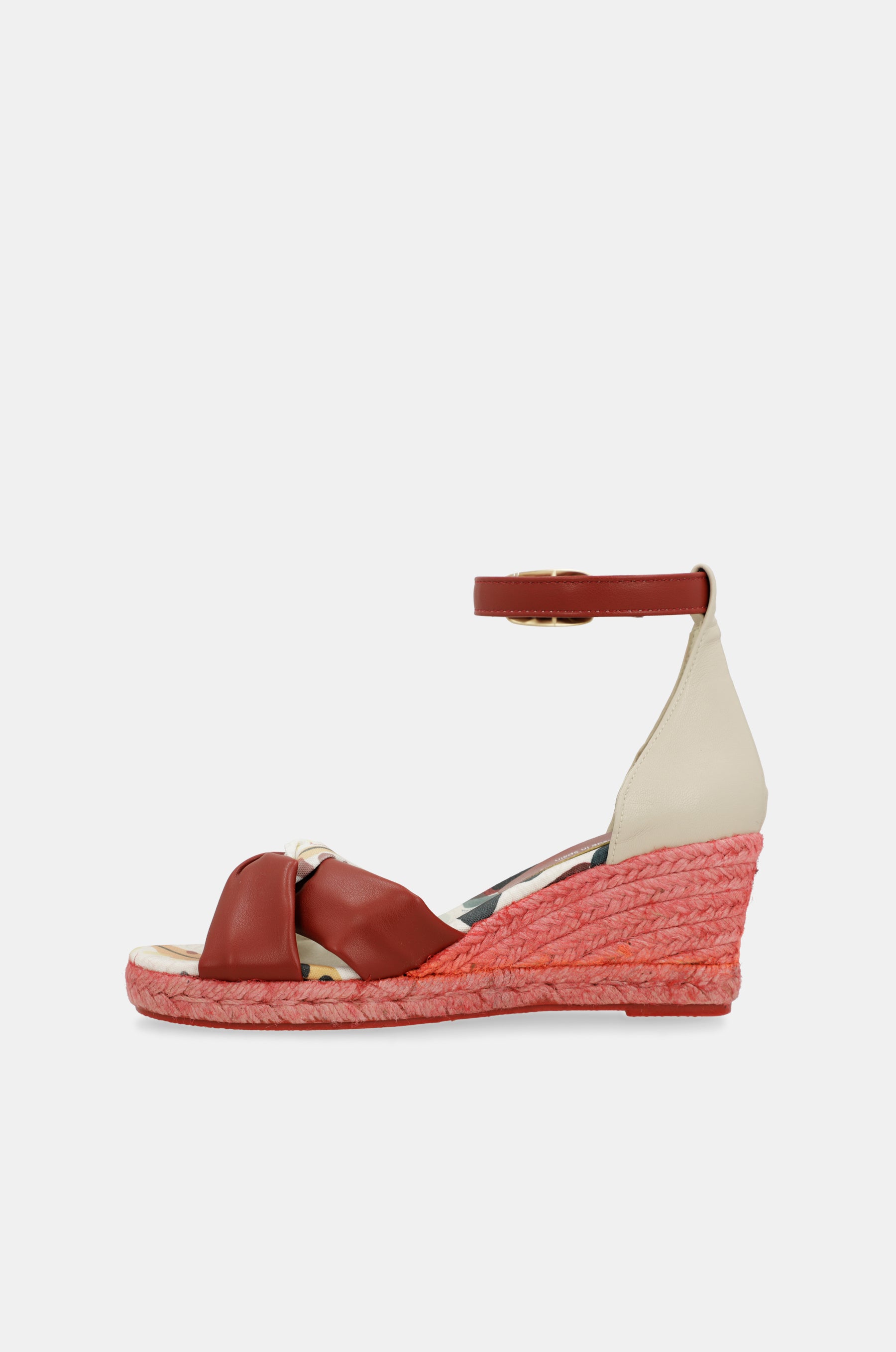 Red jute wedge sandals Alma