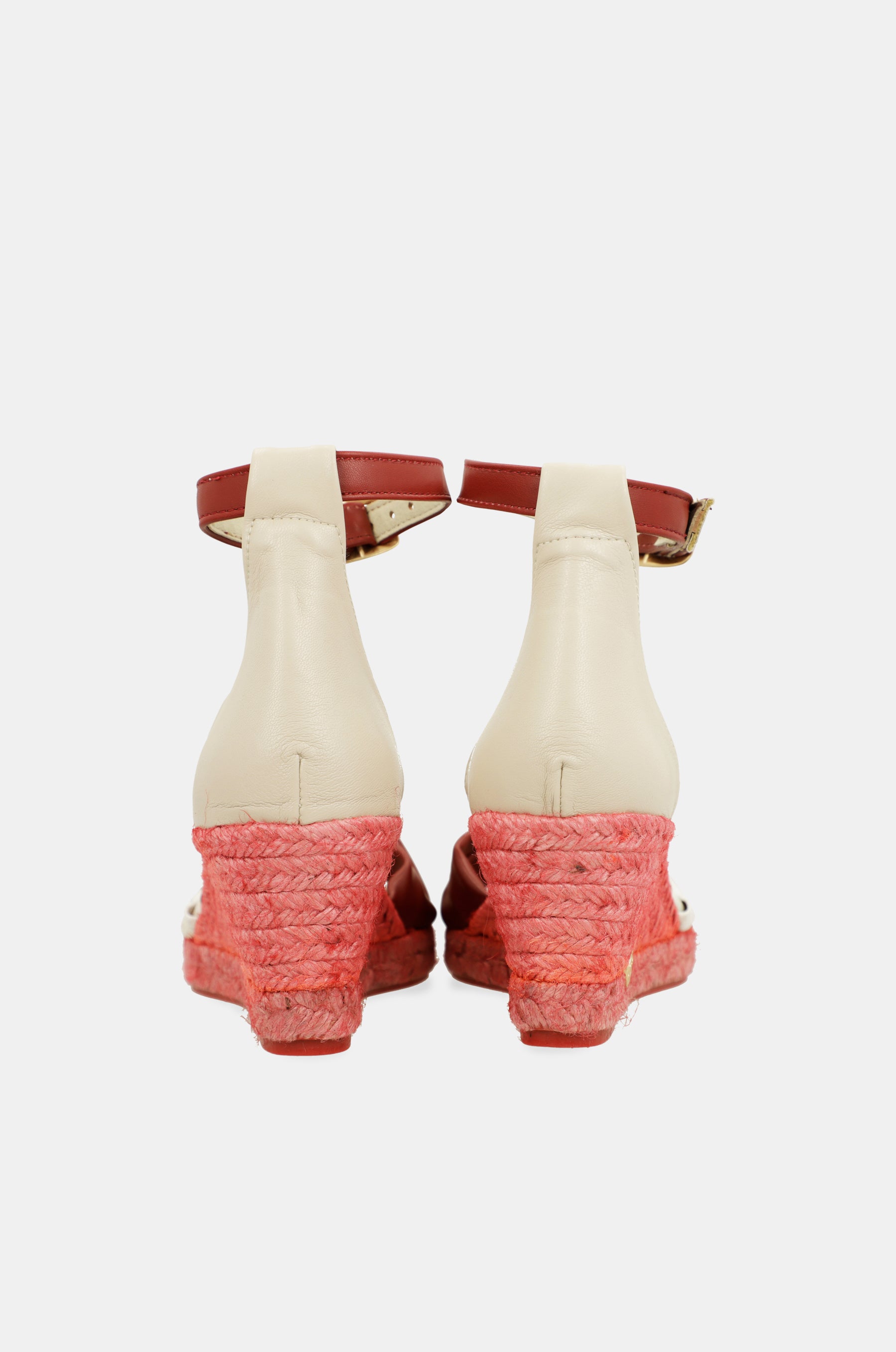 Red jute wedge sandals Alma