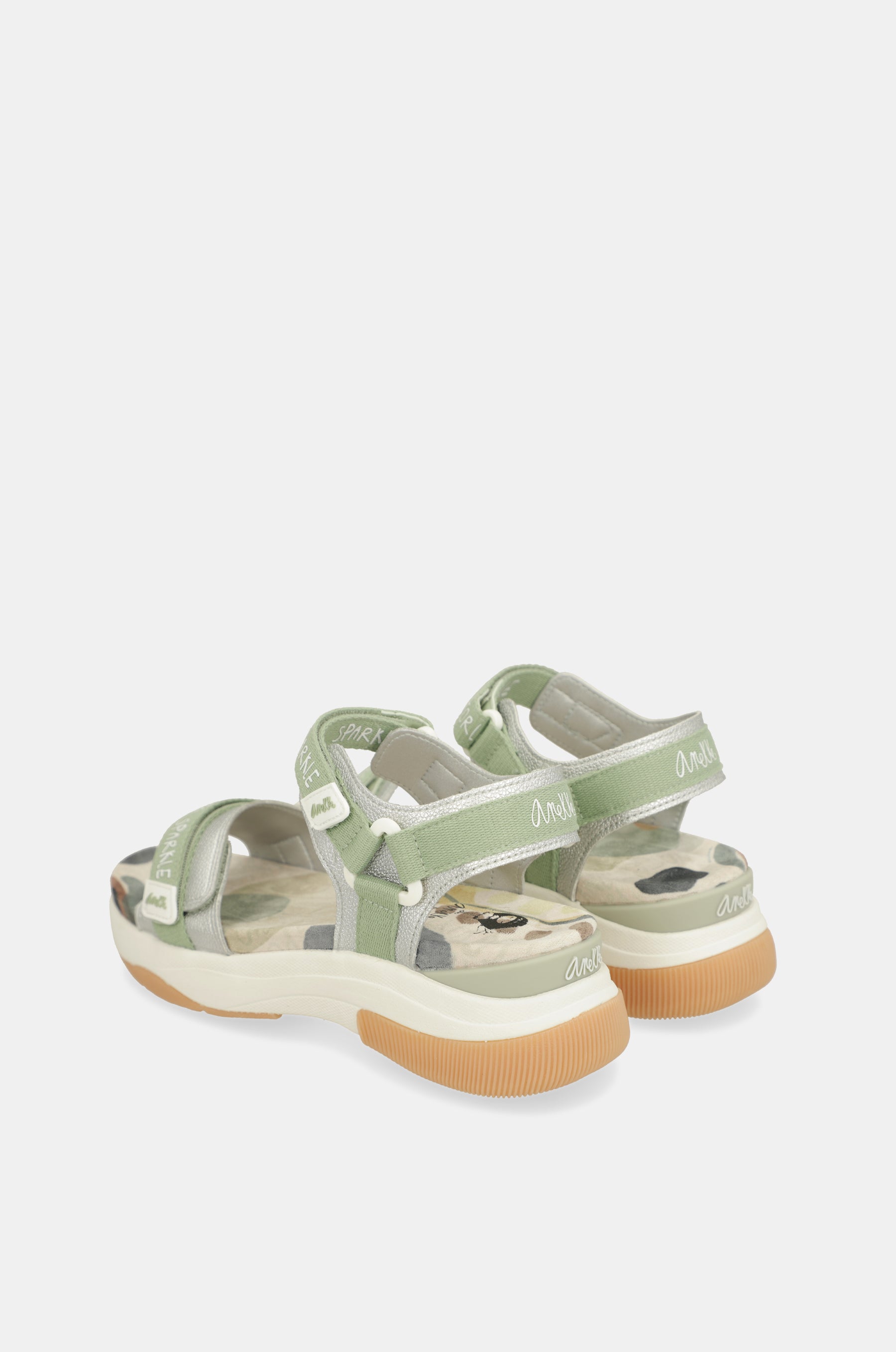 Green sports sandals
